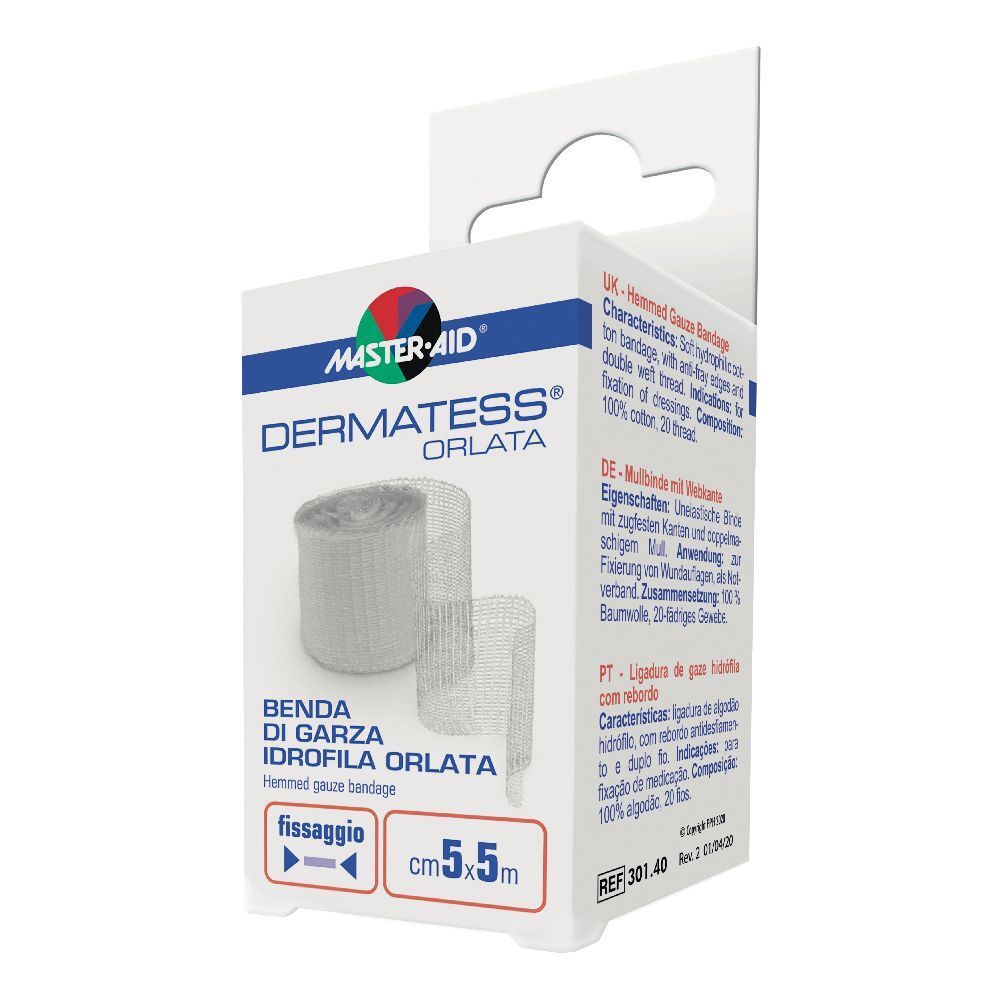 Master-Aid® Dermatess® Benda di Garza Orlata 5 cm x 5 m