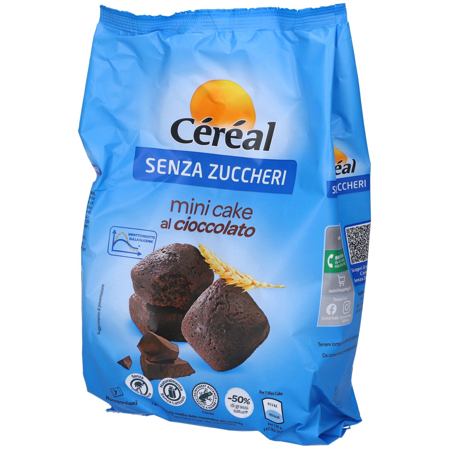 Cereal Mini Cake Cioccolato Senza Zucchero