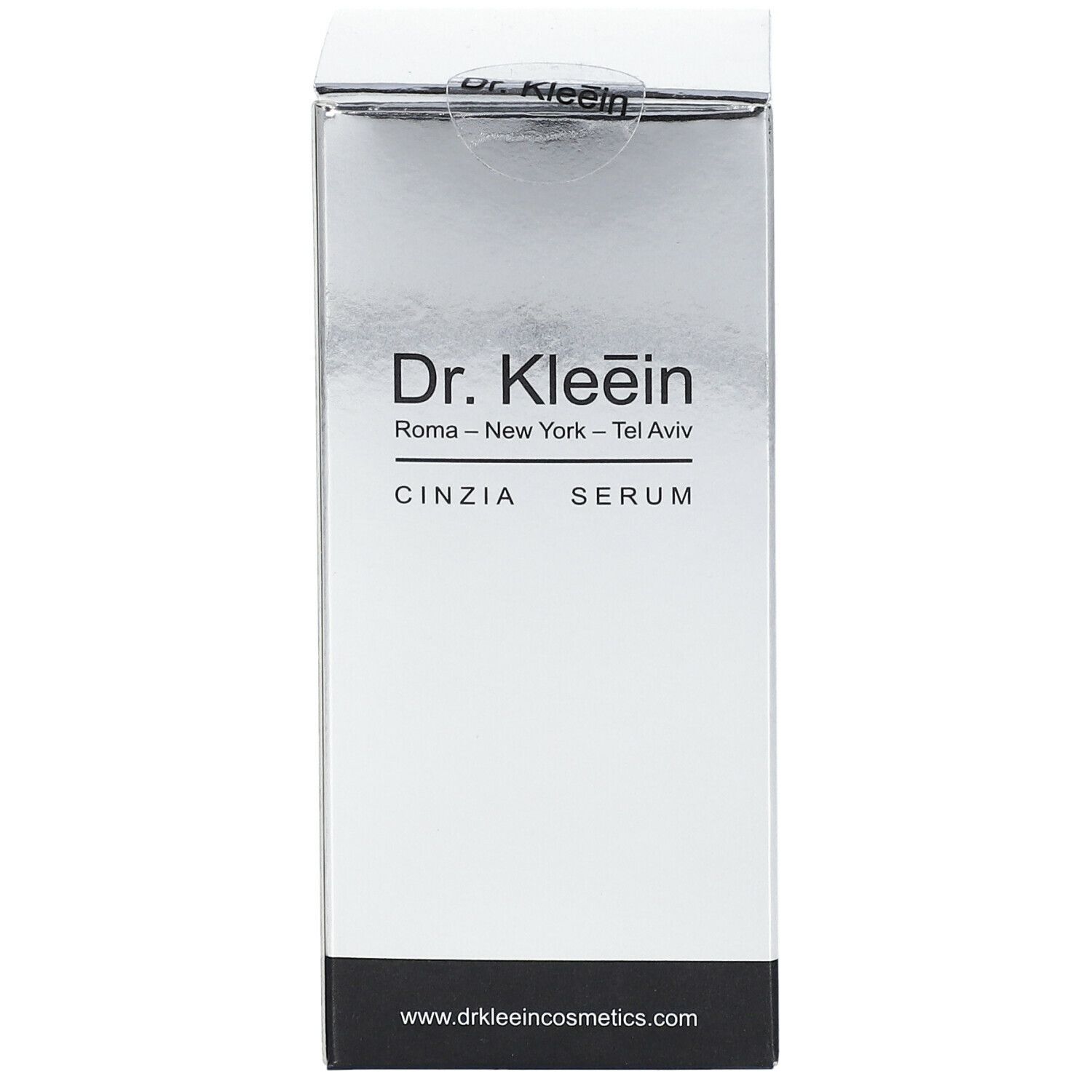 Confezione argento Dr. Kleein CINZIA SERUM. Nome del marchio e del prodotto visibili.