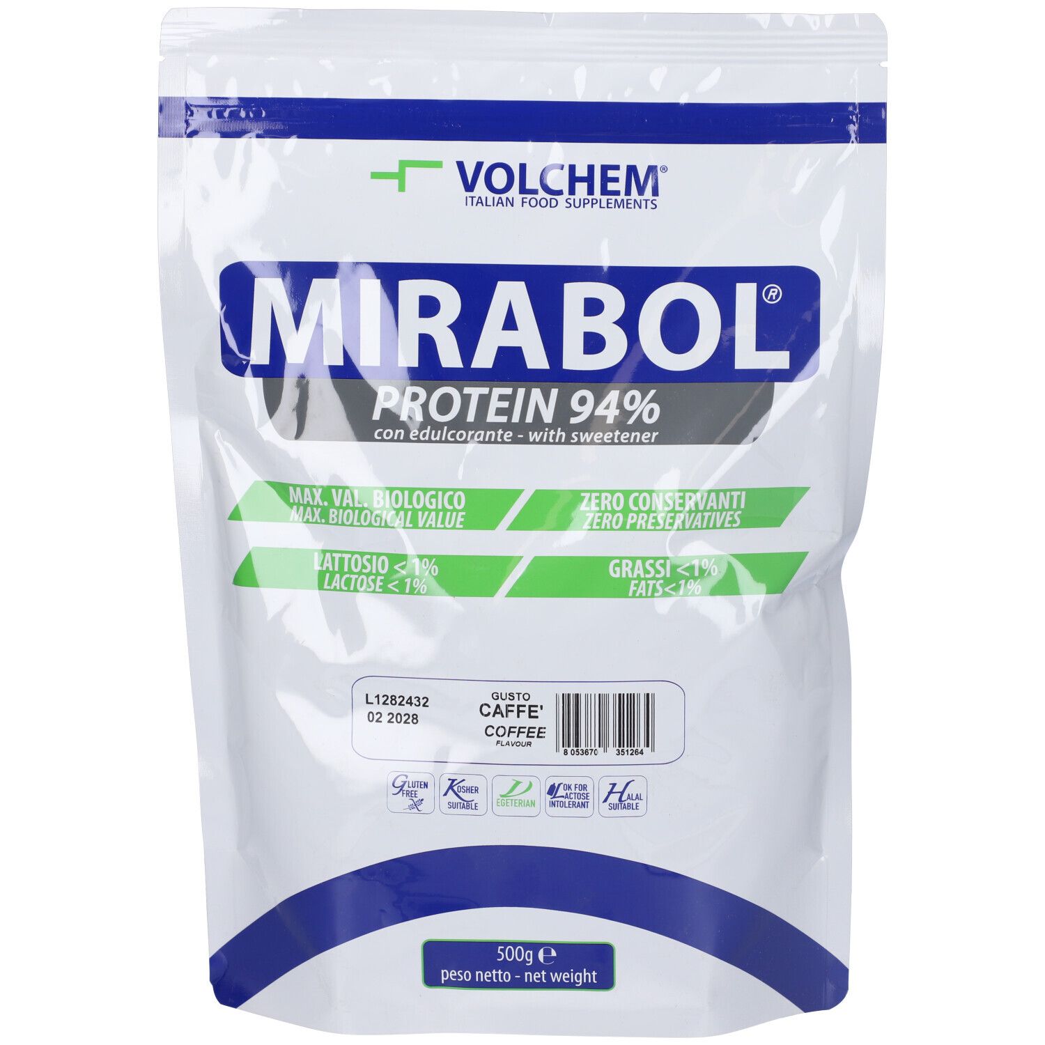 VOLCHEM Mirabol Protein 94 Proteine Del Latte - Gusto Caffè