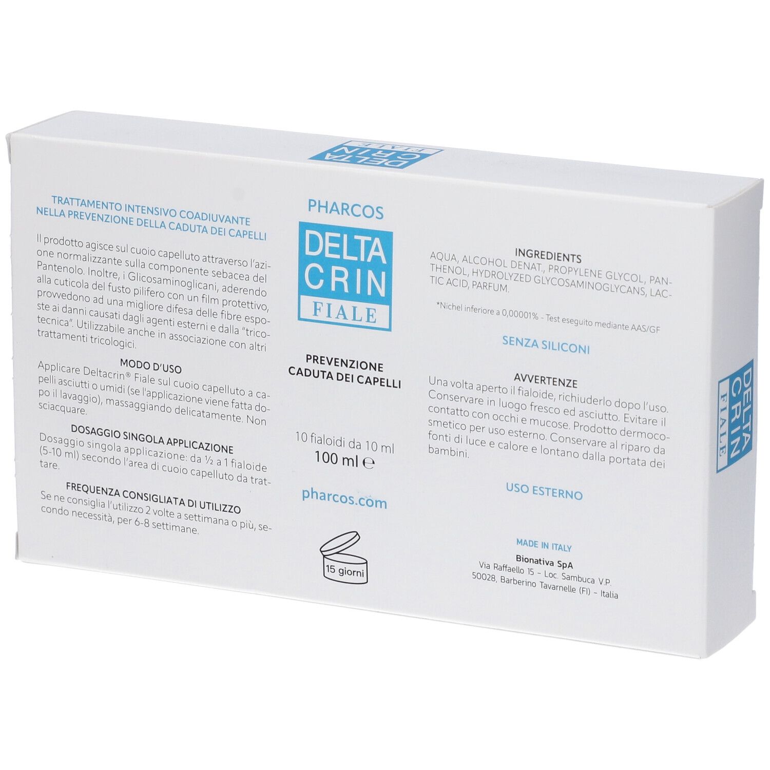 Deltacrin Fiale Pharcos 10F 10 100 ml Ampullenflaschen