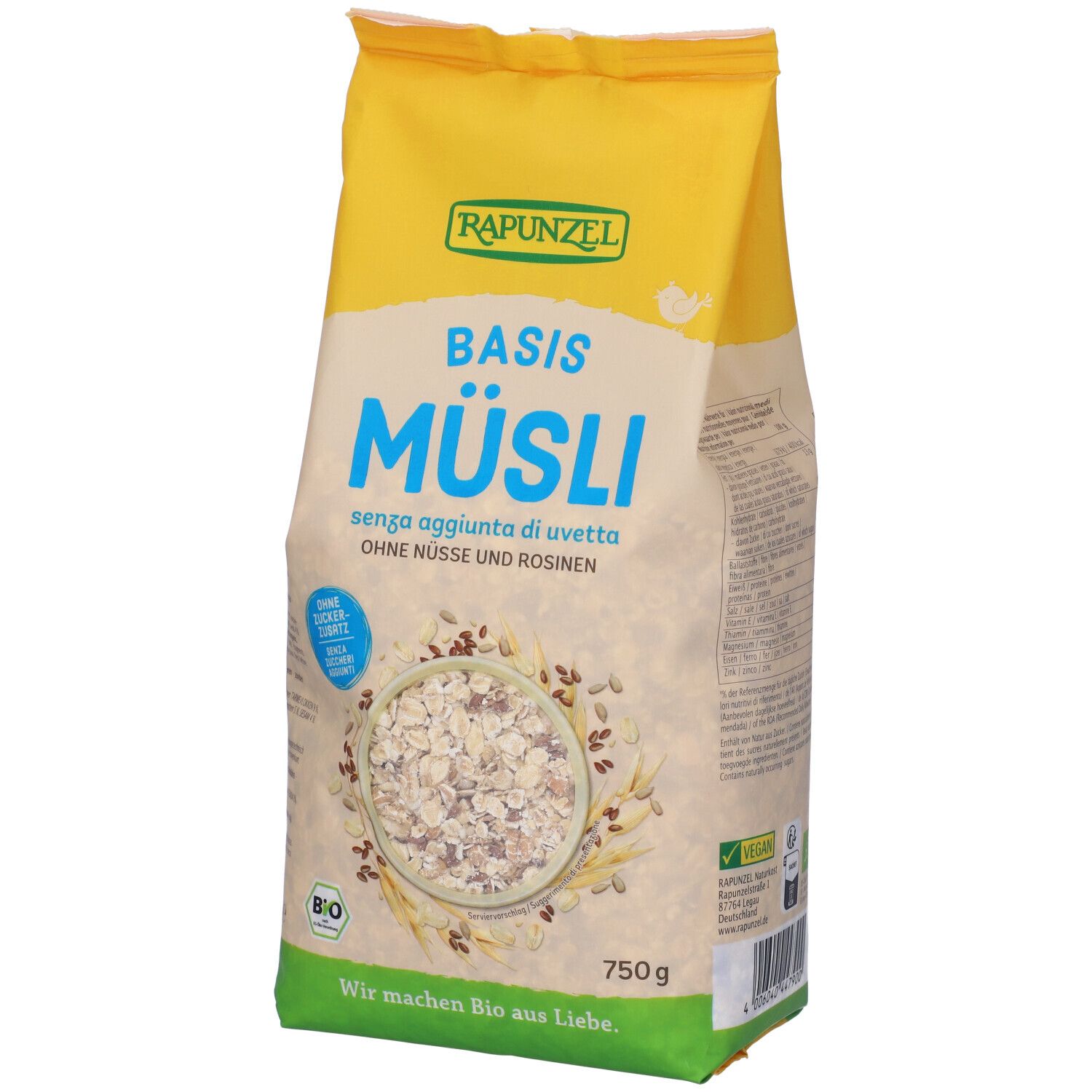 Rapunzel Basis Muesli Senza Zuccheri Aggiunti
