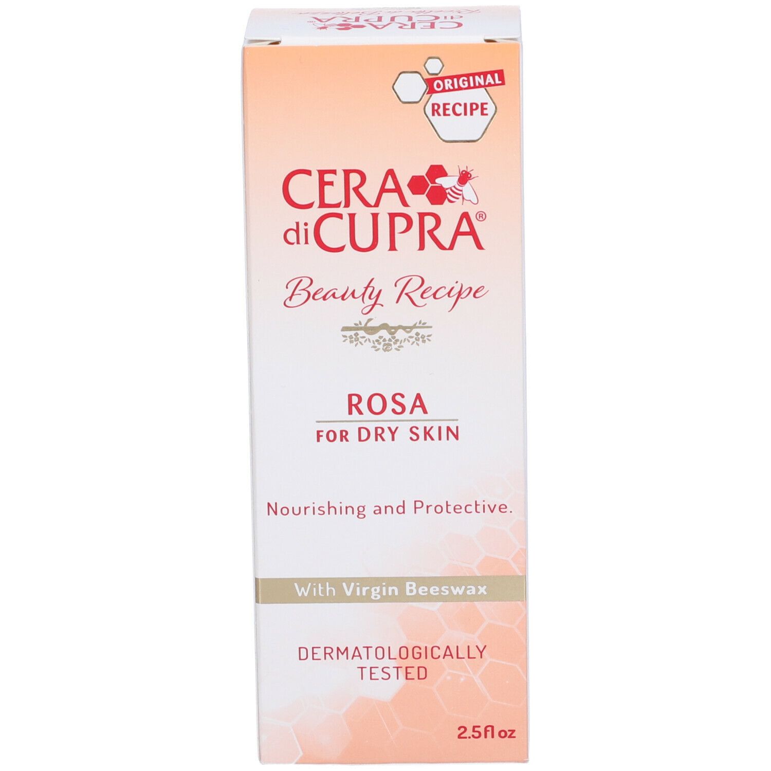 Cera di Cupra Schachtel. Rosa für trockene Haut. Mit Bienenwachs. Dermatologisch getestet. 2.5 fl oz.