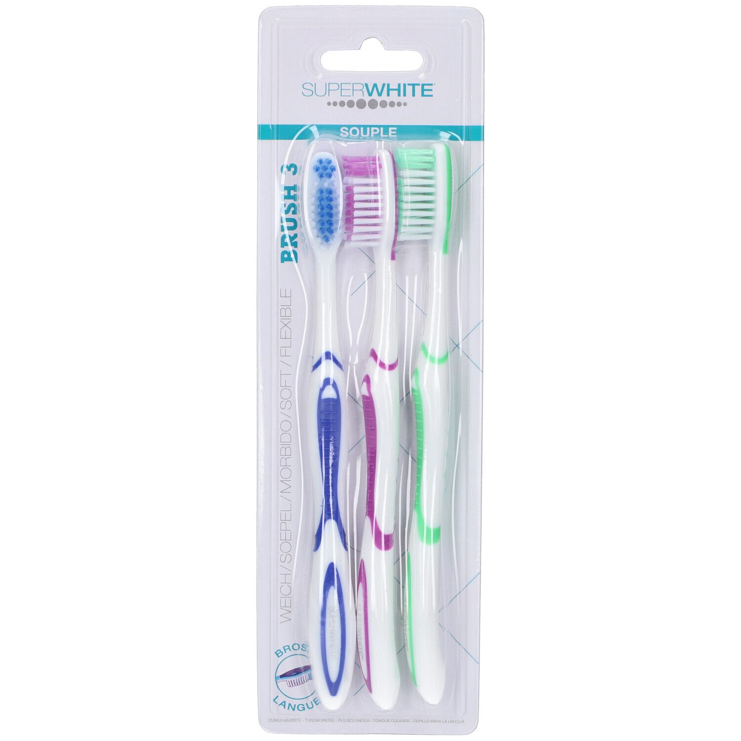 Superwhite Brush Spazzolino Soft 3 Pezzi