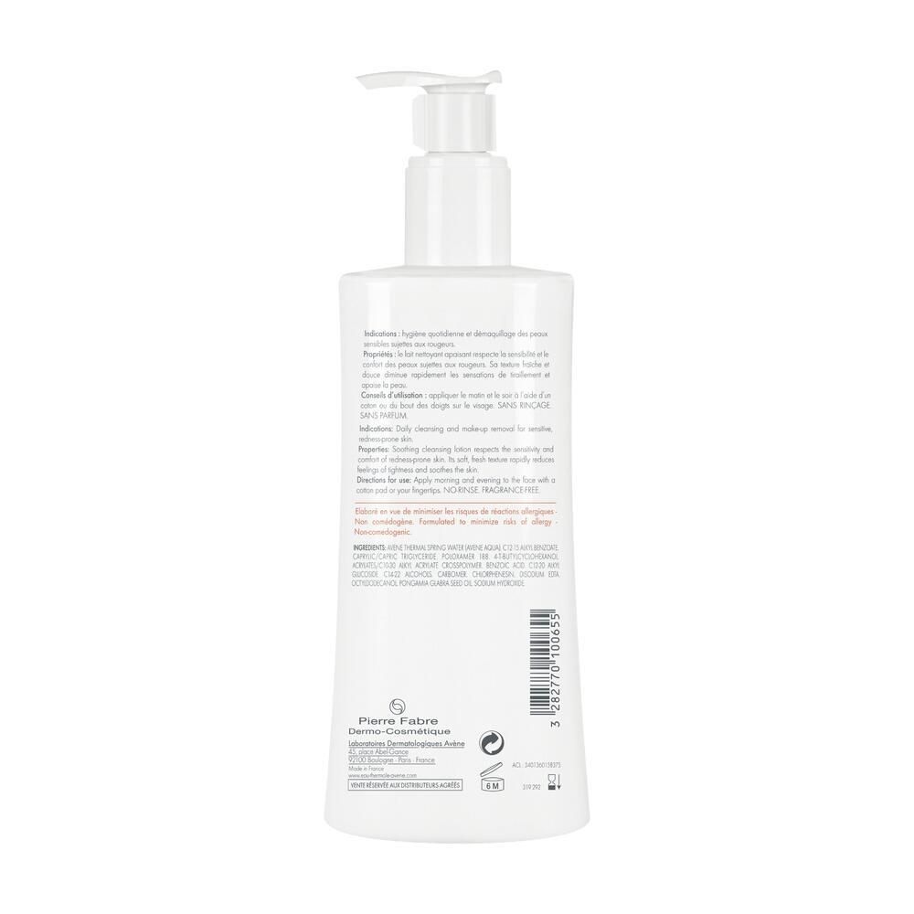 Rückseite der weißen Flasche mit Text. Enthält Informationen über die Anwendung und Inhaltsstoffe. Mit Barcode.
