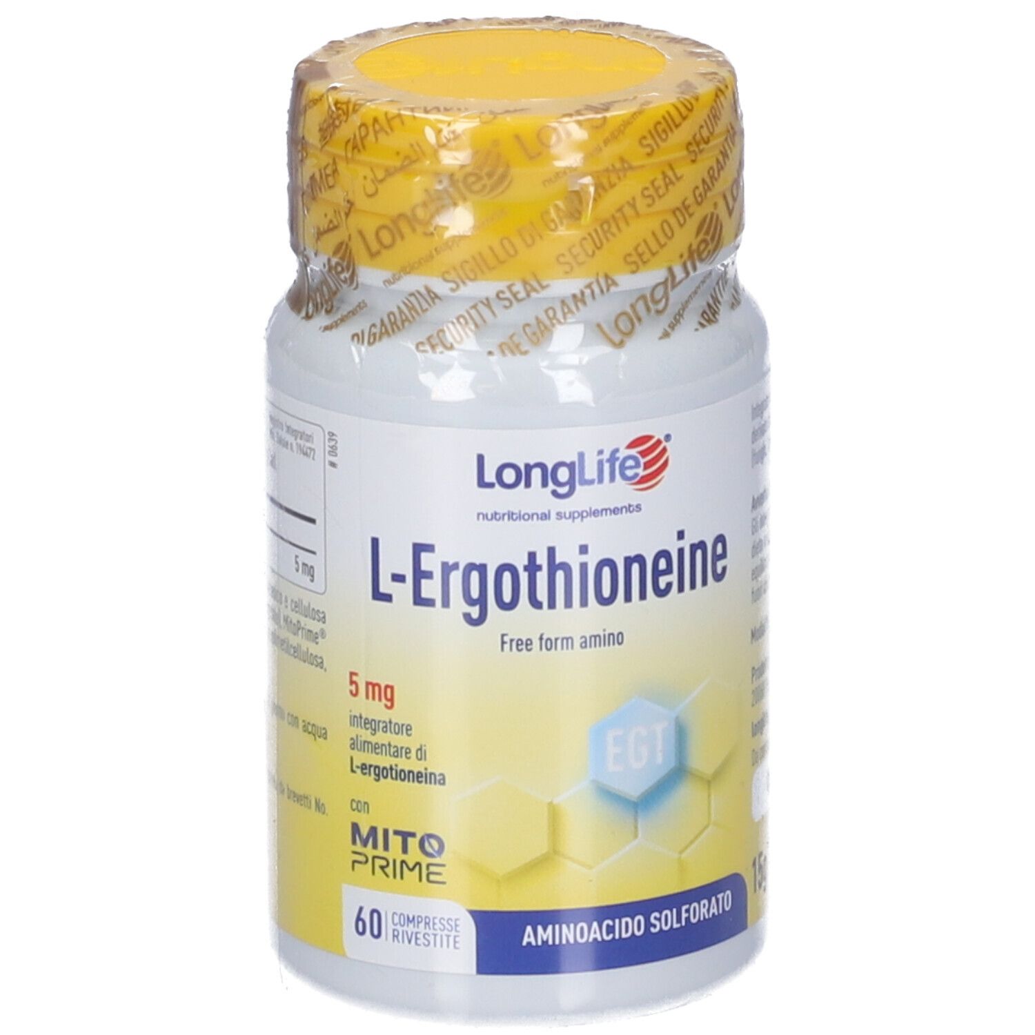 L-Ergothioneine LongLife Integratore Antiossidante 60 Compresse - LongLife - Immagine 3