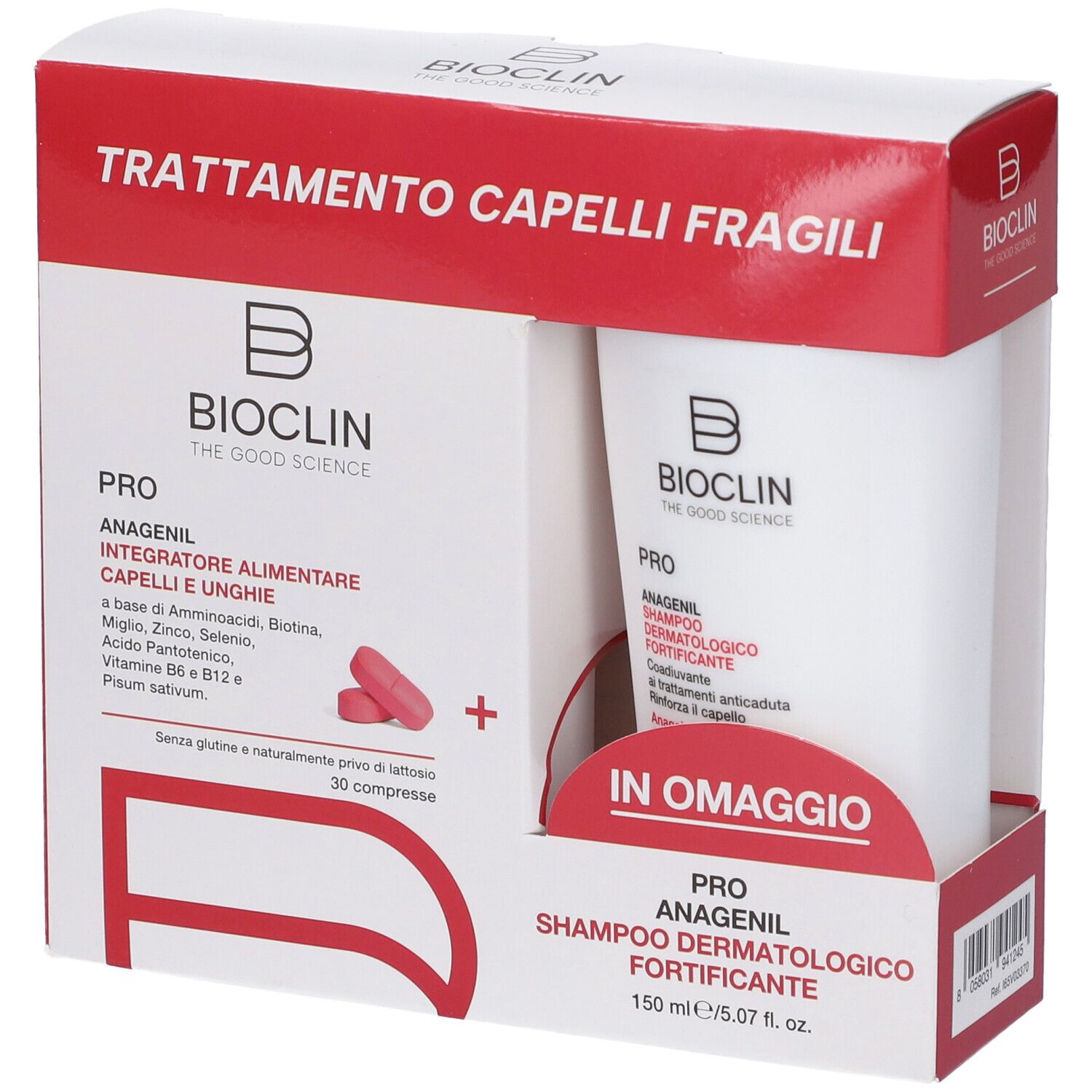 Bioclin Pro Anagenil Capelli e Unghie Compresse + Shampoo Fortificante