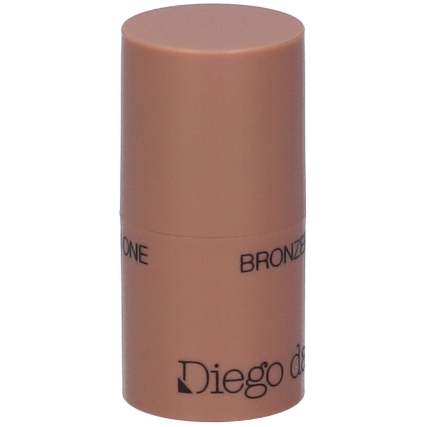 Stick Bronzer & Contour. Forma cilindrica, colore marrone. Testo: Diego dalla Palma.