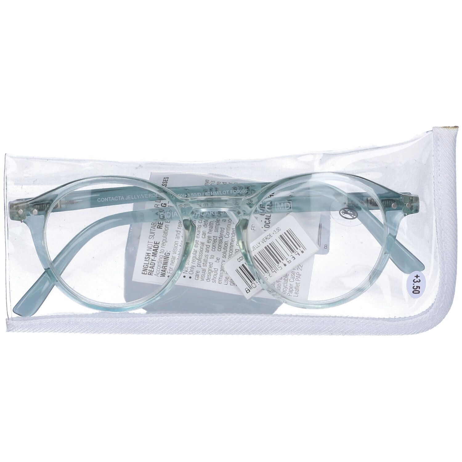 Occhiale Presbiopia Contacta Jelly Verde +3,50 Diottrie