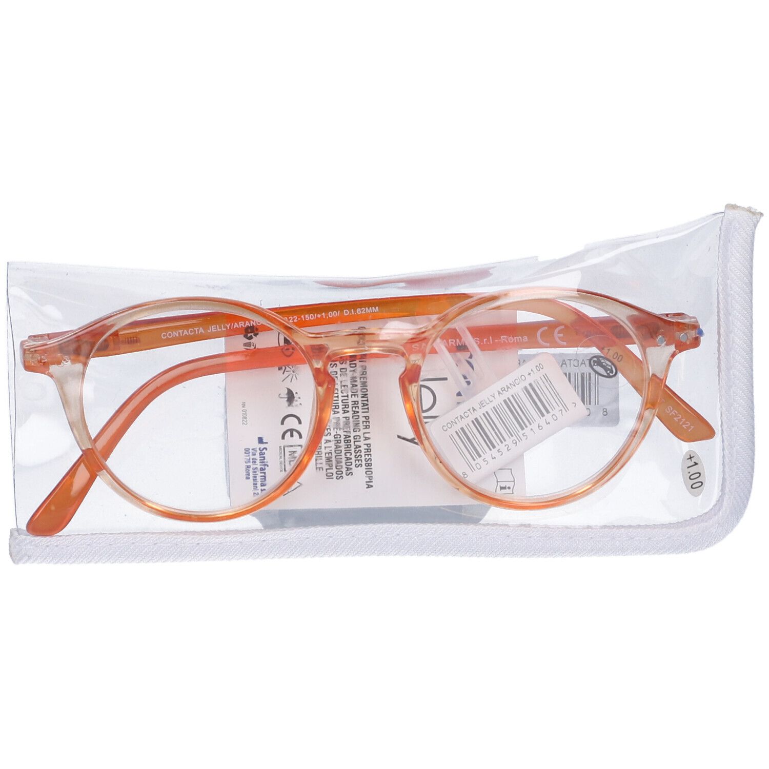 Occhiale Presbiopia Contacta Jelly Arancio +1,00 Diottria