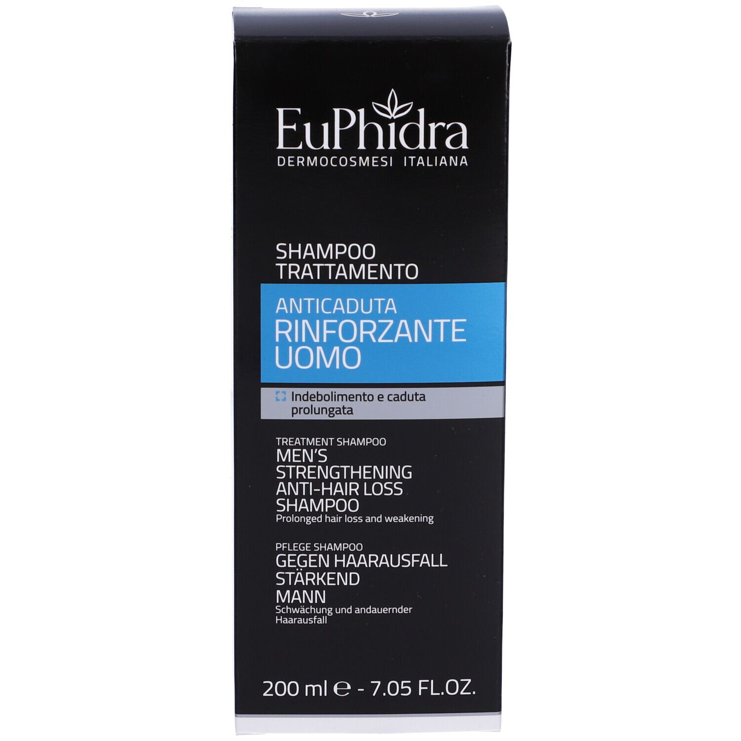 Euphidra Shampoo Trattamento gegen Haarausfall für Männer, 200 ml.