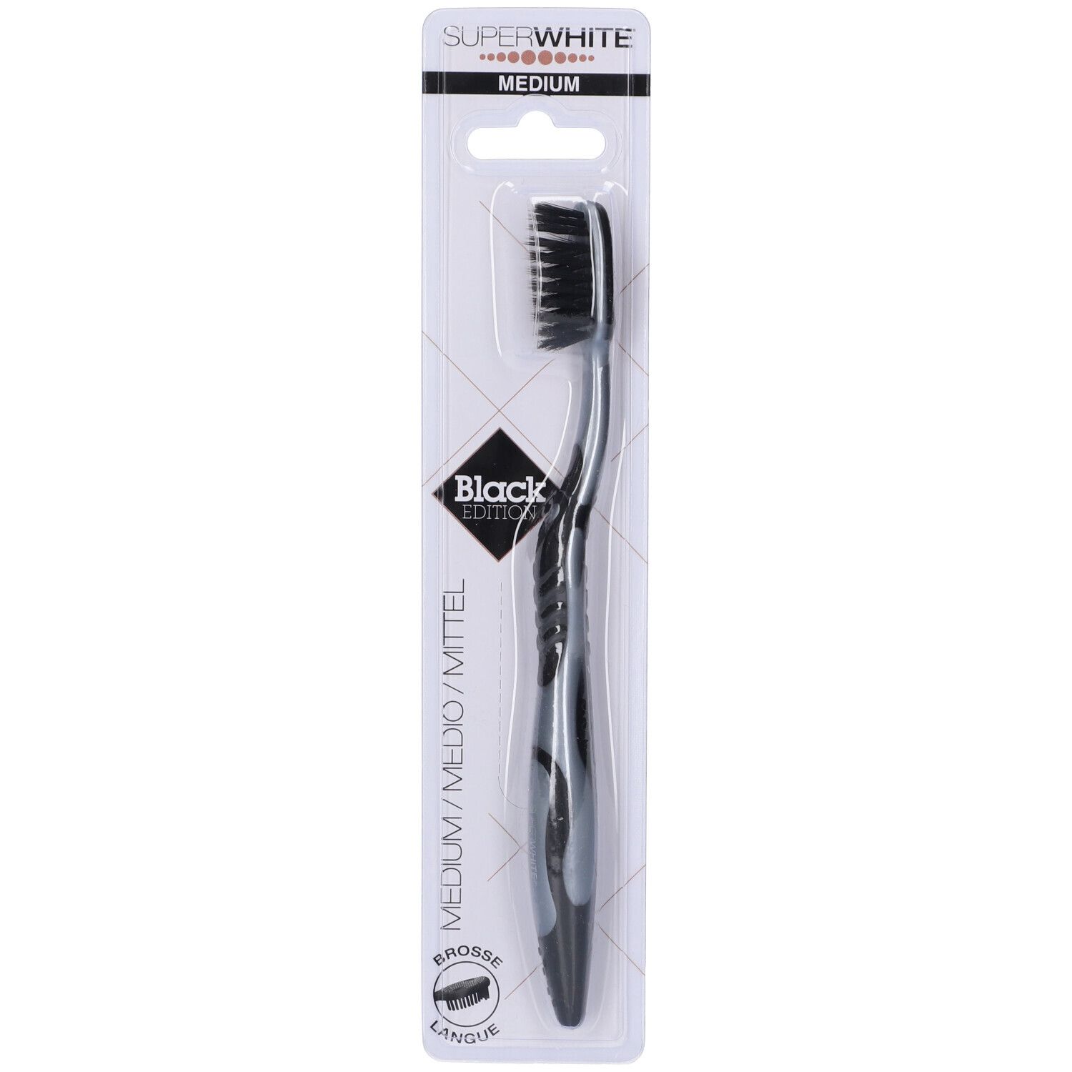 Superwhite Spazzolino Medio Black Edition