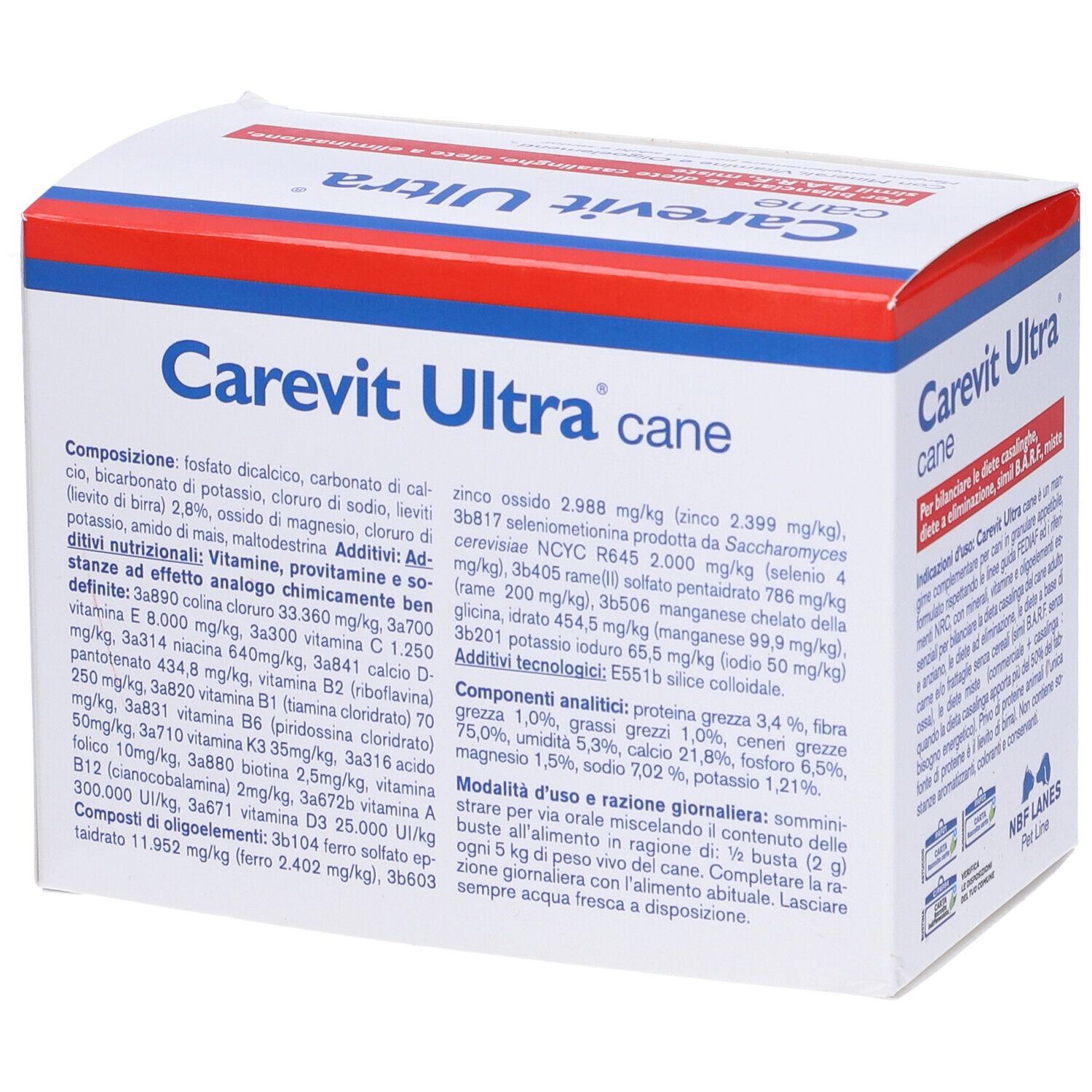Scatola Carevit Ultra cane, 120 g. Con minerali, vitamine e oligoelementi. Per cani.