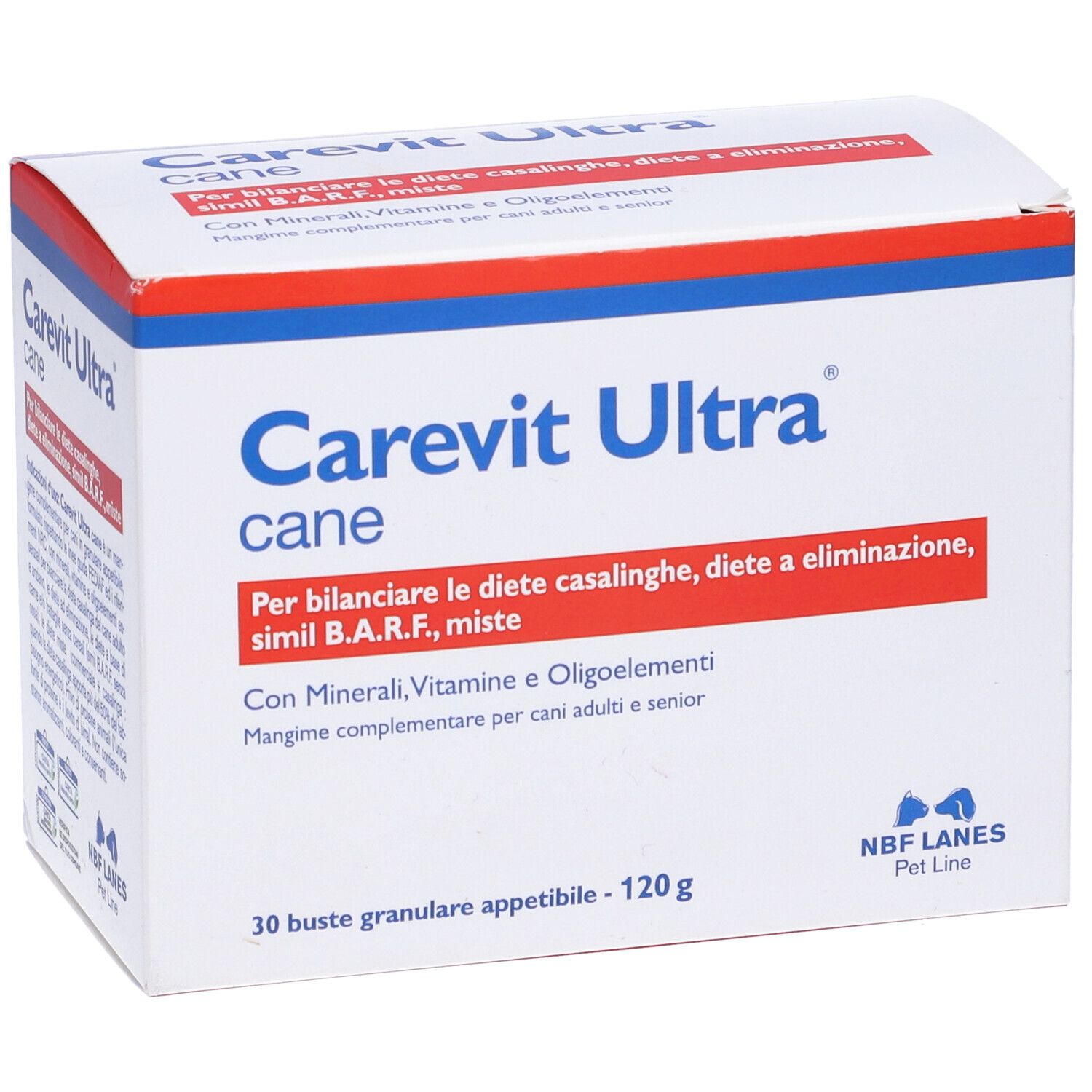 Scatola Carevit Ultra cane, 120 g. Con minerali, vitamine e oligoelementi. Per cani.