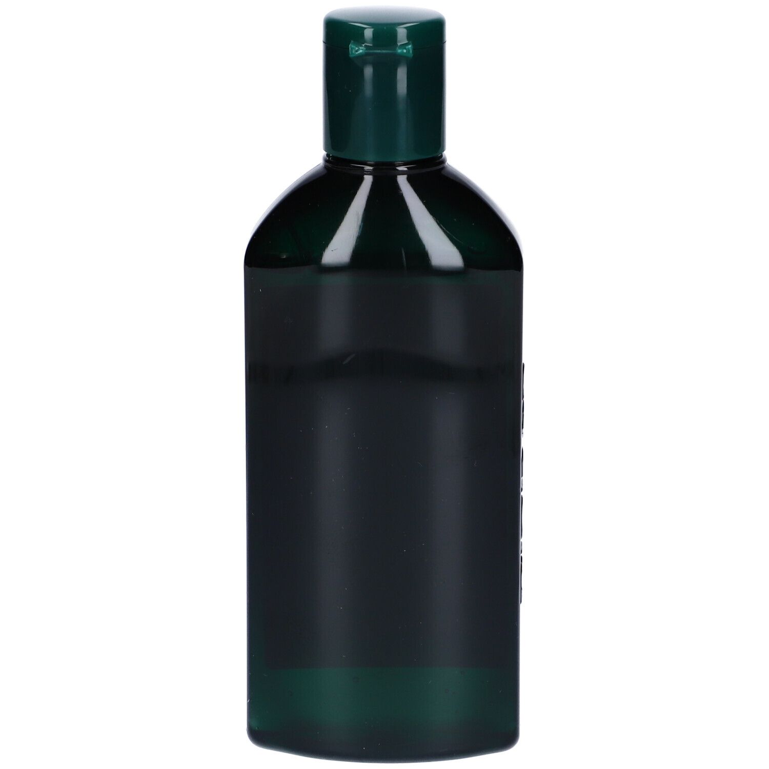 Dunkelgrüne Flasche mit dunkler Flüssigkeit und grünem Klappdeckel.