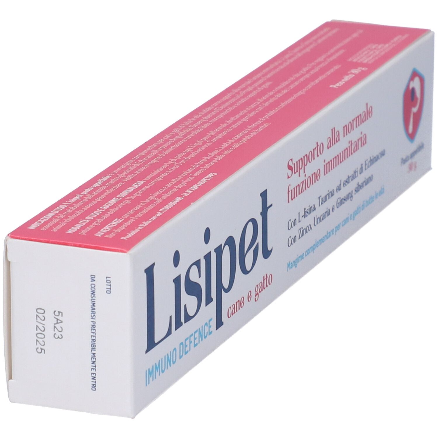 Confezione Lisipet Immuno Defence. Testo: Supporto alla normale funzione immunitaria. Per cani e gatti.