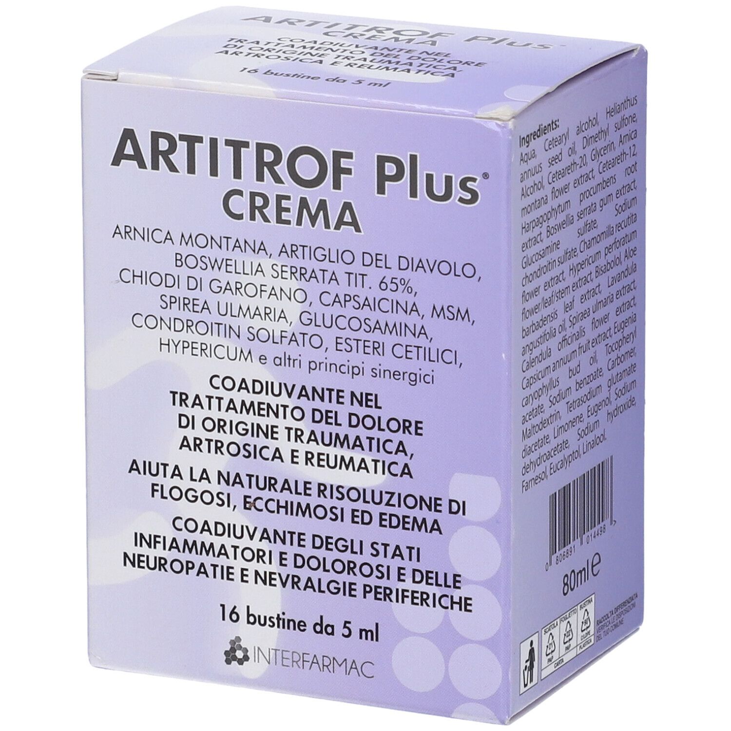Artitrof Plus - Crema Per Dolori Articolari 16 Bustine - Immagine 4