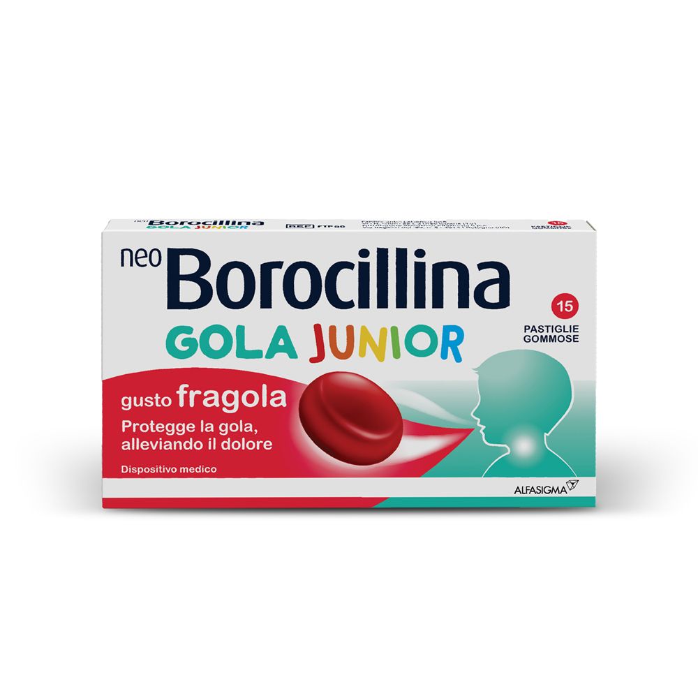 NeoBorocillina Gola Junior Pastiglie Gommose Fragola