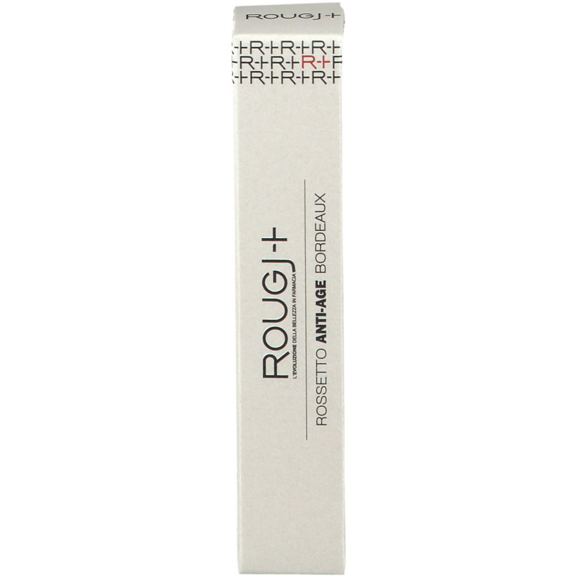 Verpackung mit Aufschrift: ROUGJ+ ROSSETTO ANTI-AGE BORDEAUX.