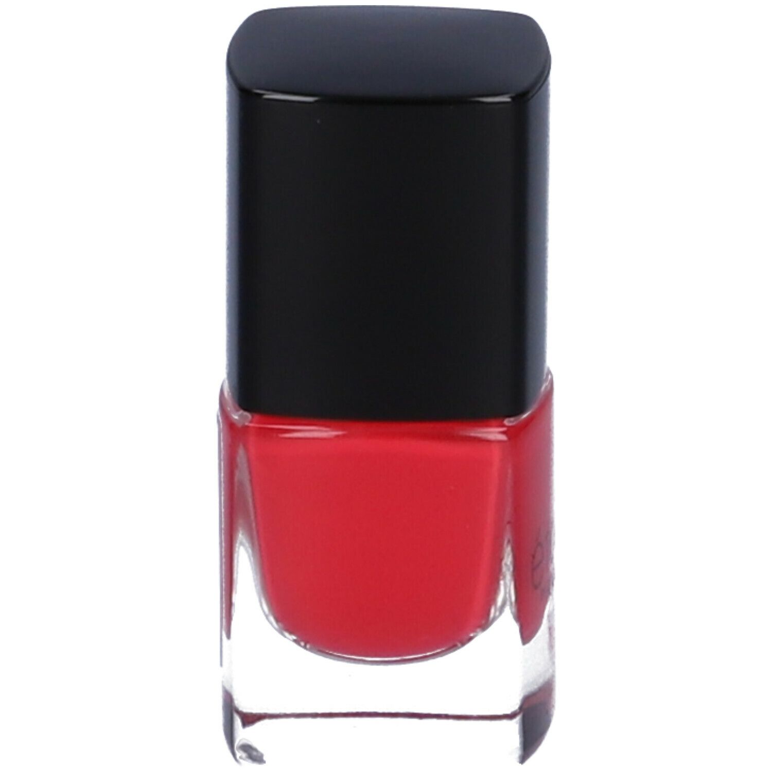 Flacone di smalto rosso con tappo nero. Scritta: étoile by ROUGJ.