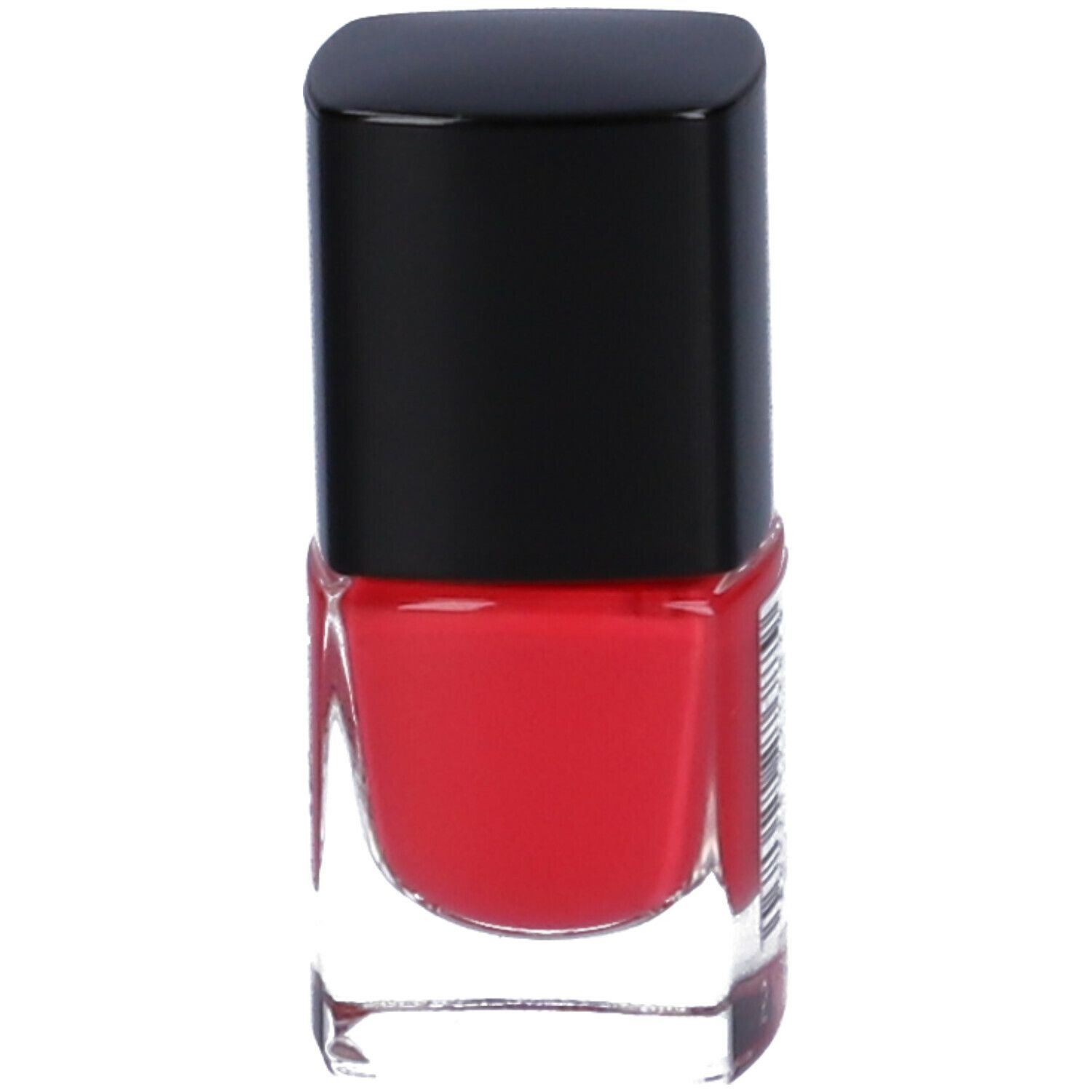 Flacone di smalto rosso con tappo nero. Scritta: étoile by ROUGJ.