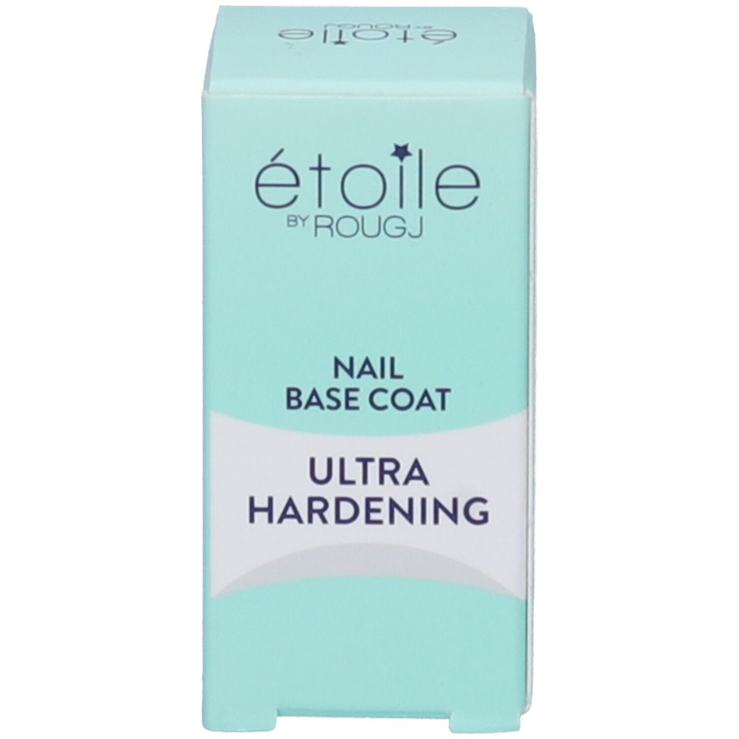 Scatola turchese. Scritta: étoile by ROUGJ, NAIL BASE COAT, ULTRA HARDENING.