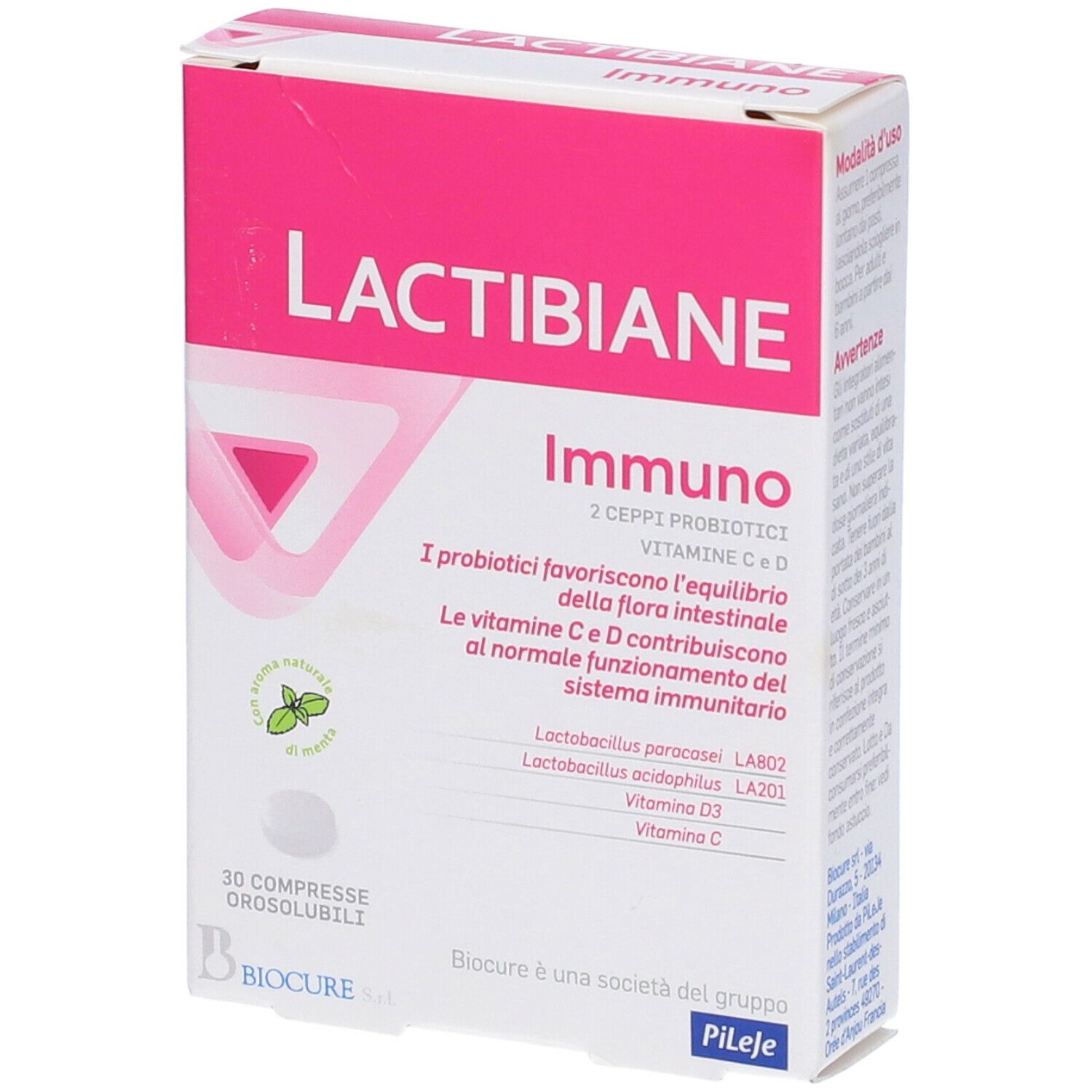 Biocure Lactibiane Immuno Compresse Orosolubili