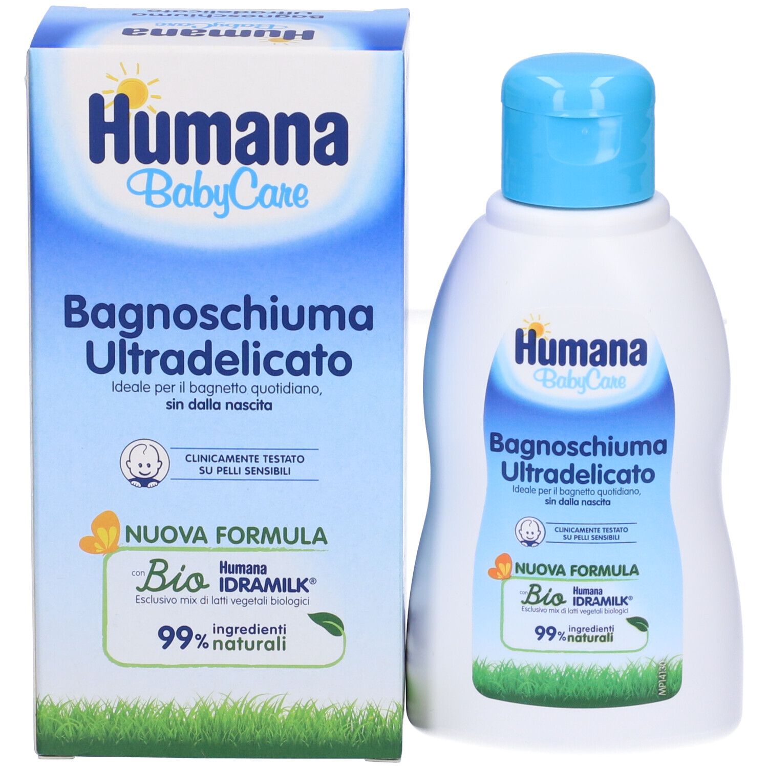 Humana BabyCare Schaumbad mit Bio Idramilk, 99% natürliche Inhaltsstoffe.