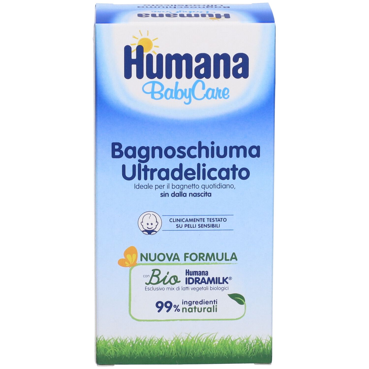 Humana BabyCare Schaumbad Ultradelicato, 99% natürliche Inhaltsstoffe, Bio Idramilk.