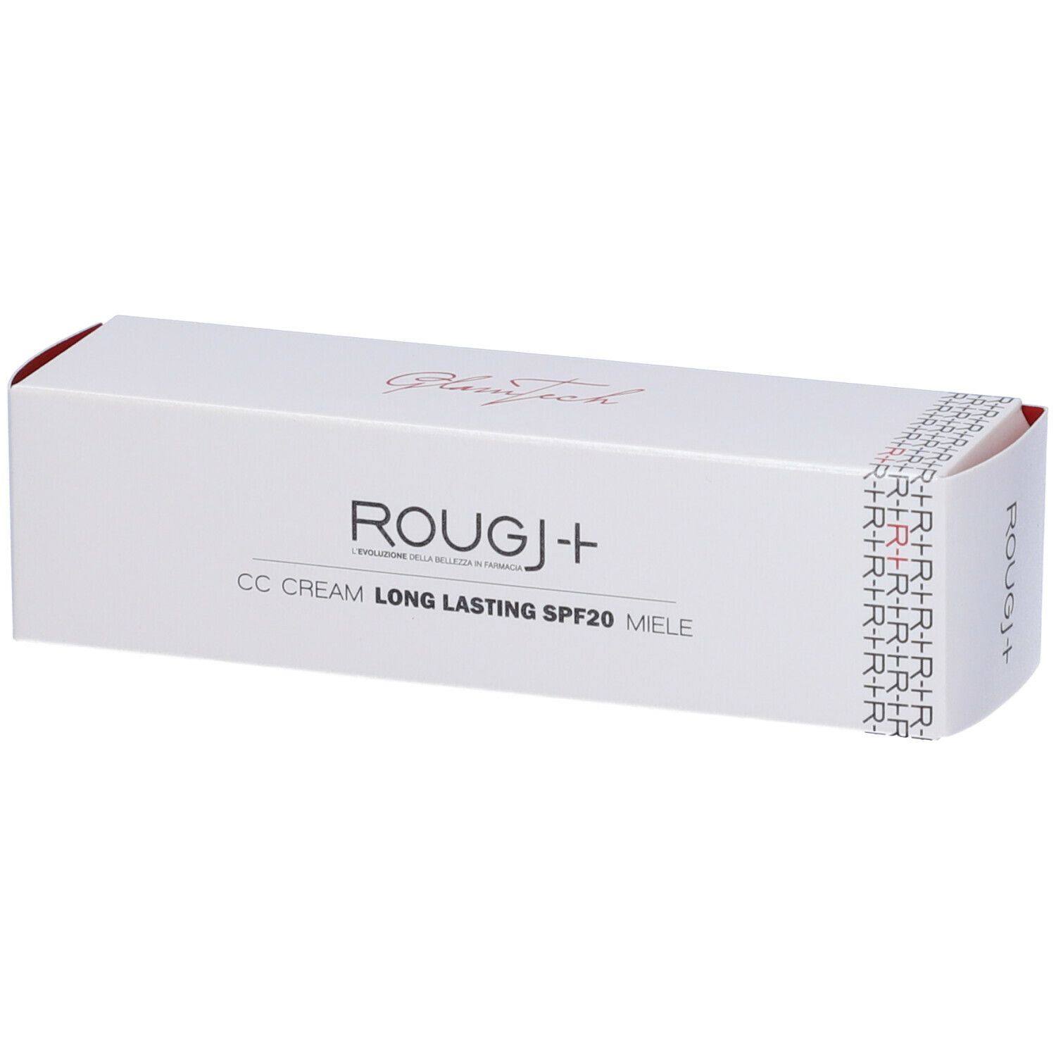 Confezione bianca con ROUGJ+ CC Cream SPF20 Miele. Logo e nome del prodotto visibili.