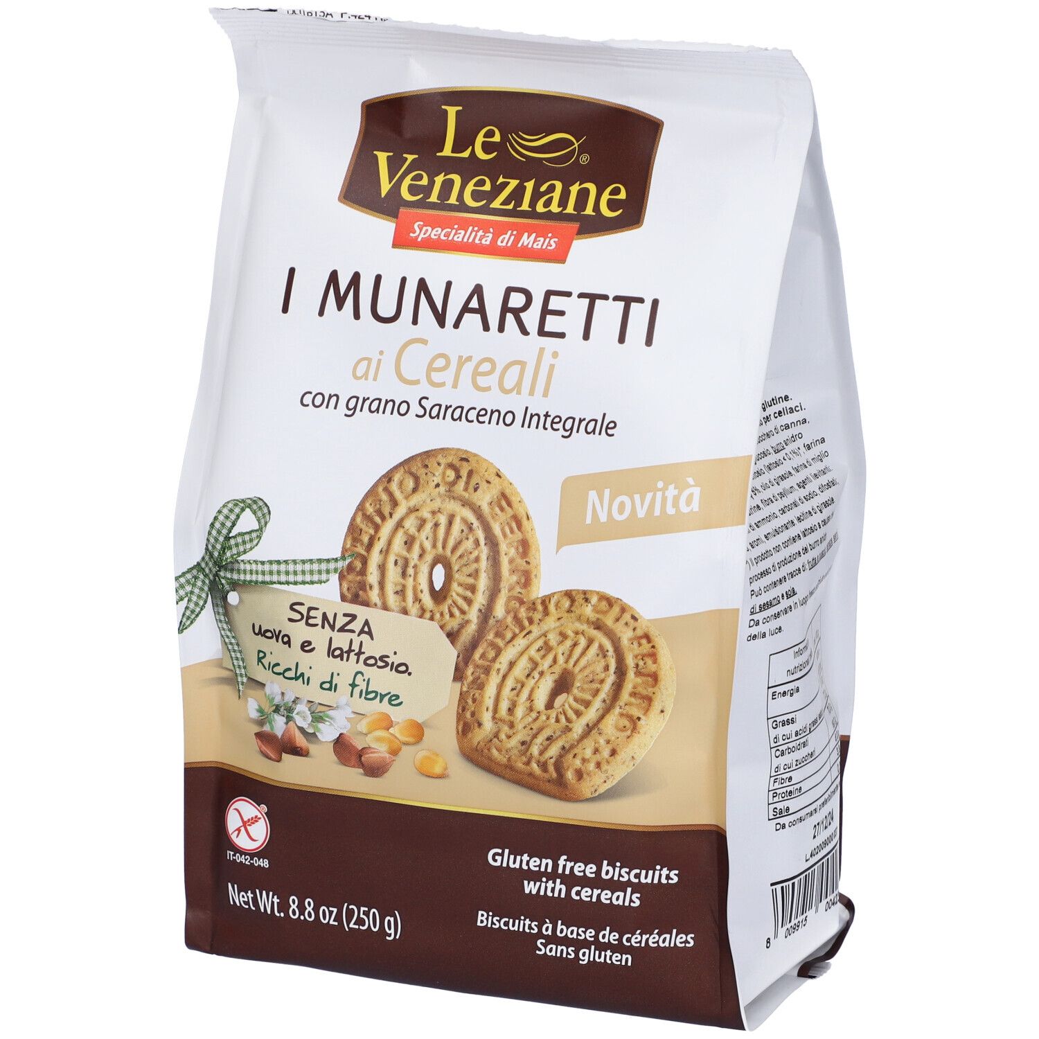 Molino Di Ferro Grano Le Veneziane Munaretti Biscotti Cereali Saraceno Integrale Senza Glutine 250 G - Immagine 7