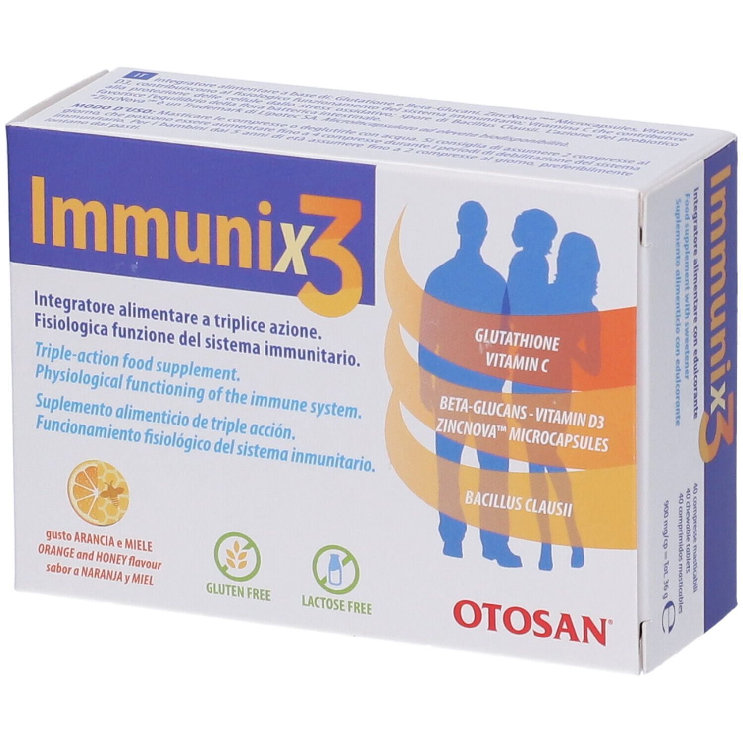 Otosan Integratore Immunix3 Sistema Immunitario, 40 Compresse - Immagine 3