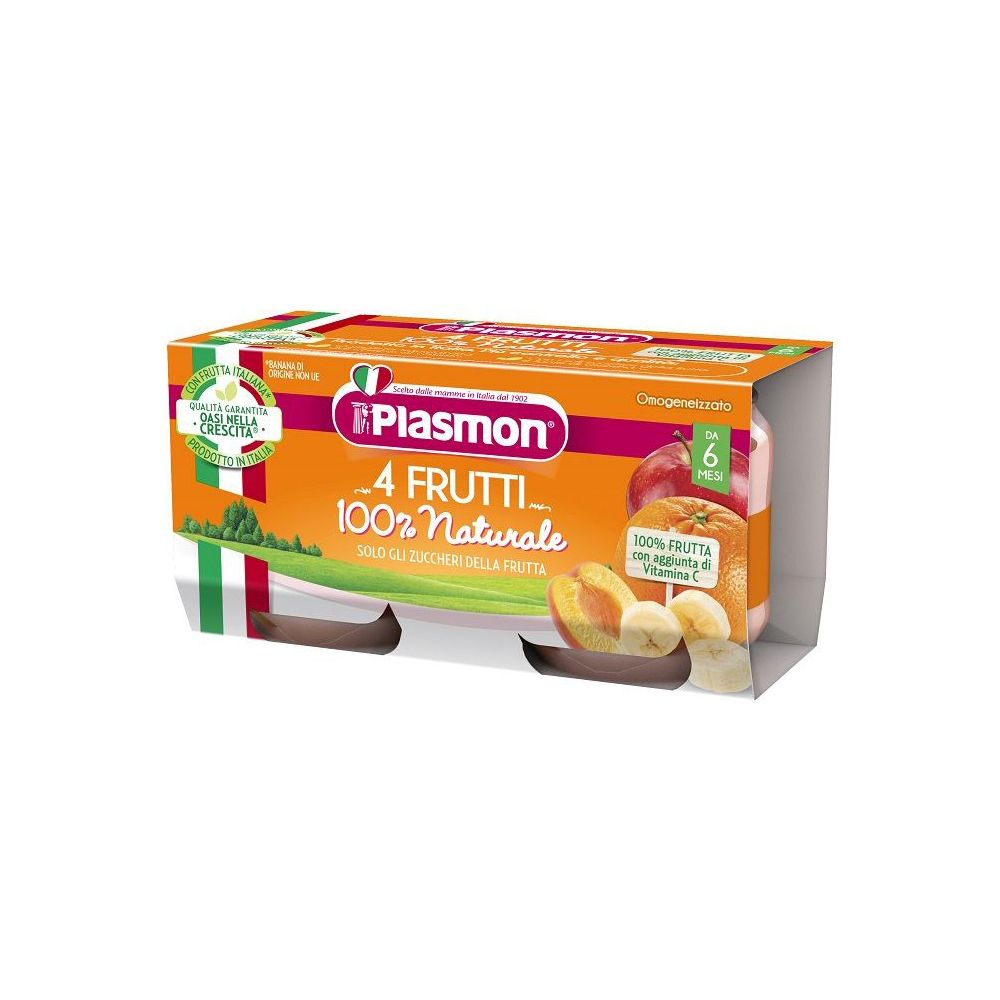 Plasmon Omog 4 Frutti 2X80G 2x80 g Brei