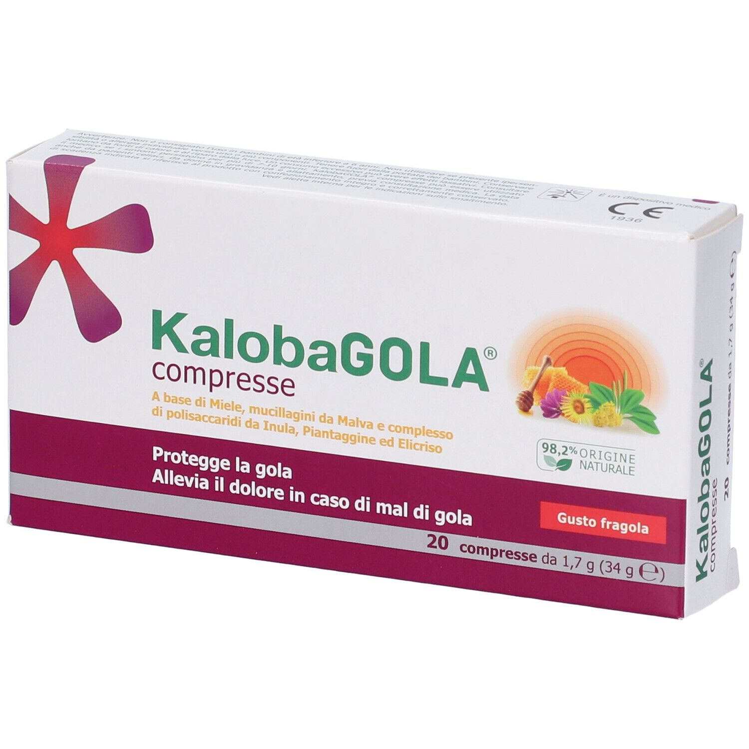 KalobaGOLA Lutschtabletten in Erdbeergeschmack, 20 Stück.
