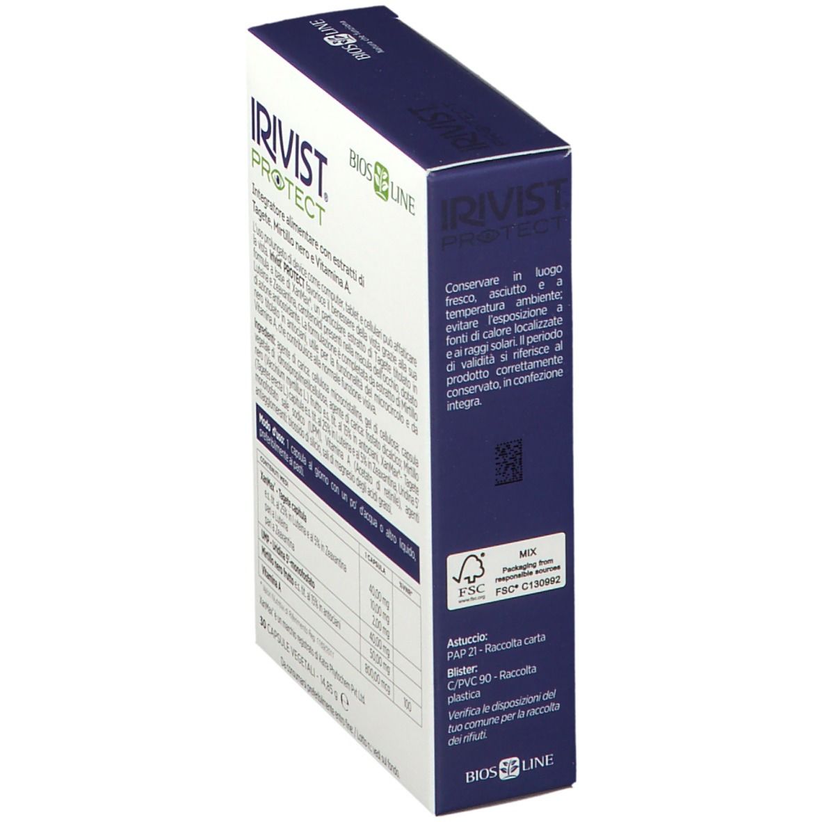 Boîte de produit avec texte, ingrédients et informations.