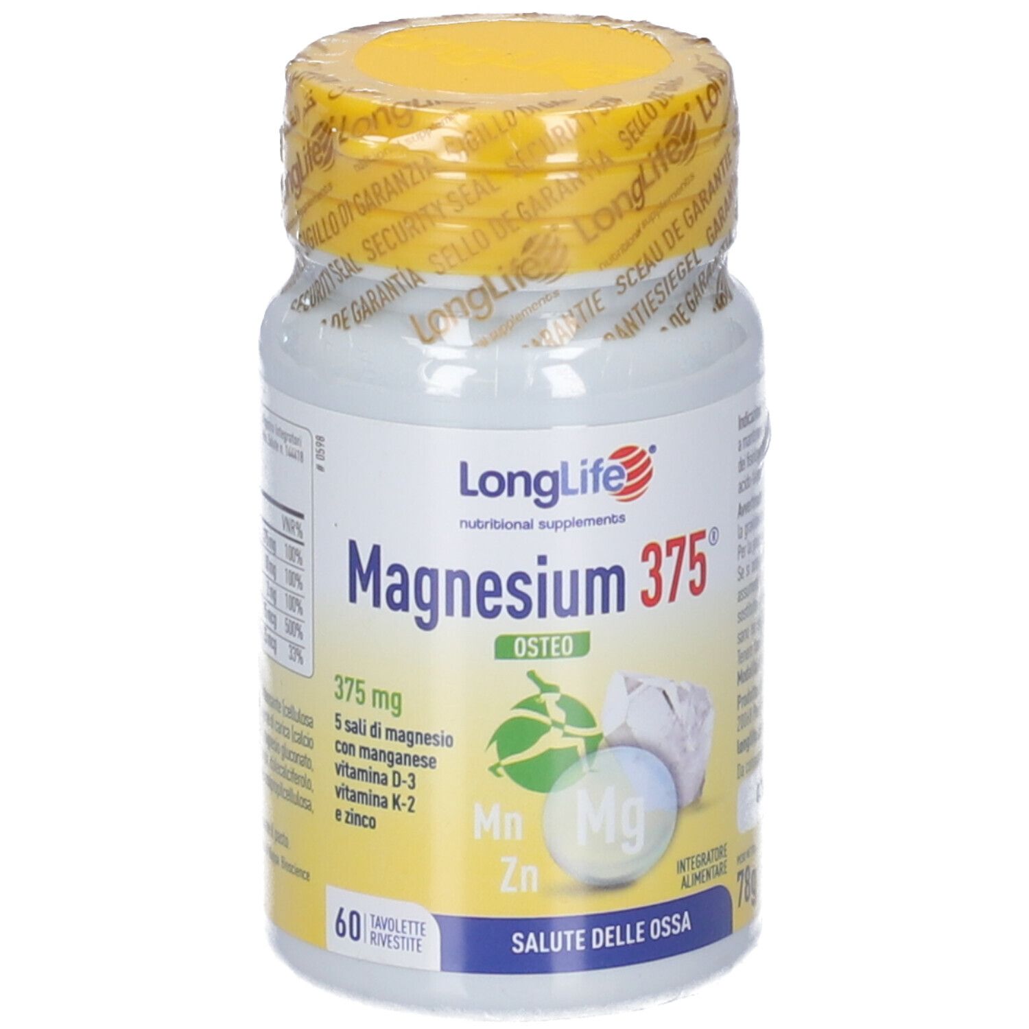 Longlife Magnesium 375 Osteo 78 g Kautabletten