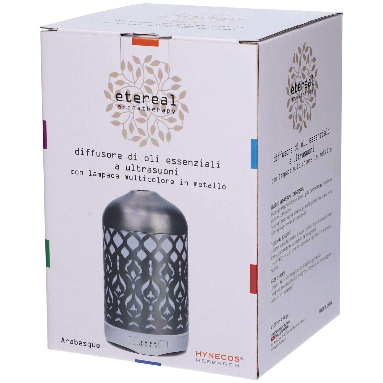 Etereal Lampada Diffusore Oli Essenziali Arabesque Argento