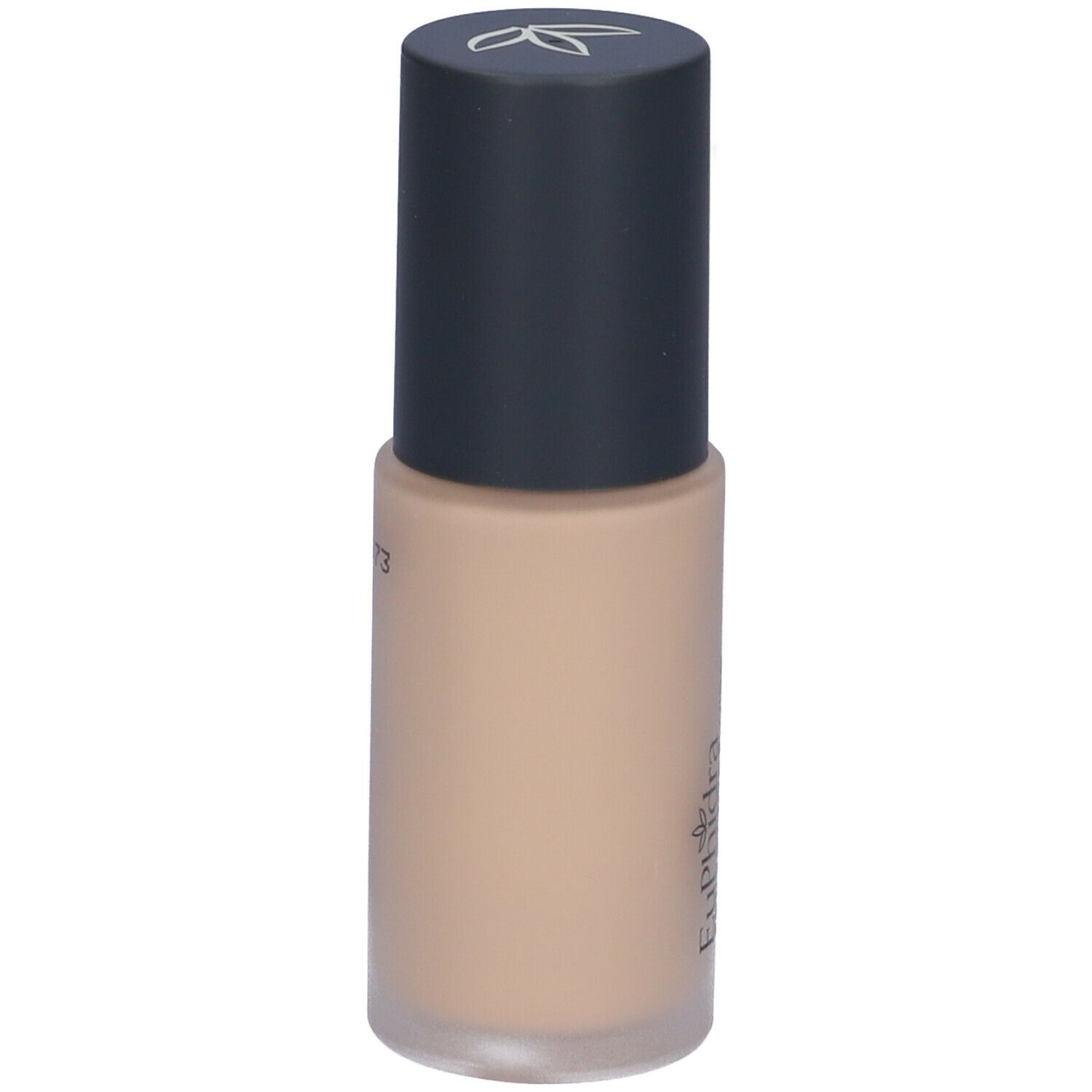 Fondotinta fluido beige in flacone con tappo nero. Scritta: Euphidra Fondotinta Fluido Daydream Low Transfer.