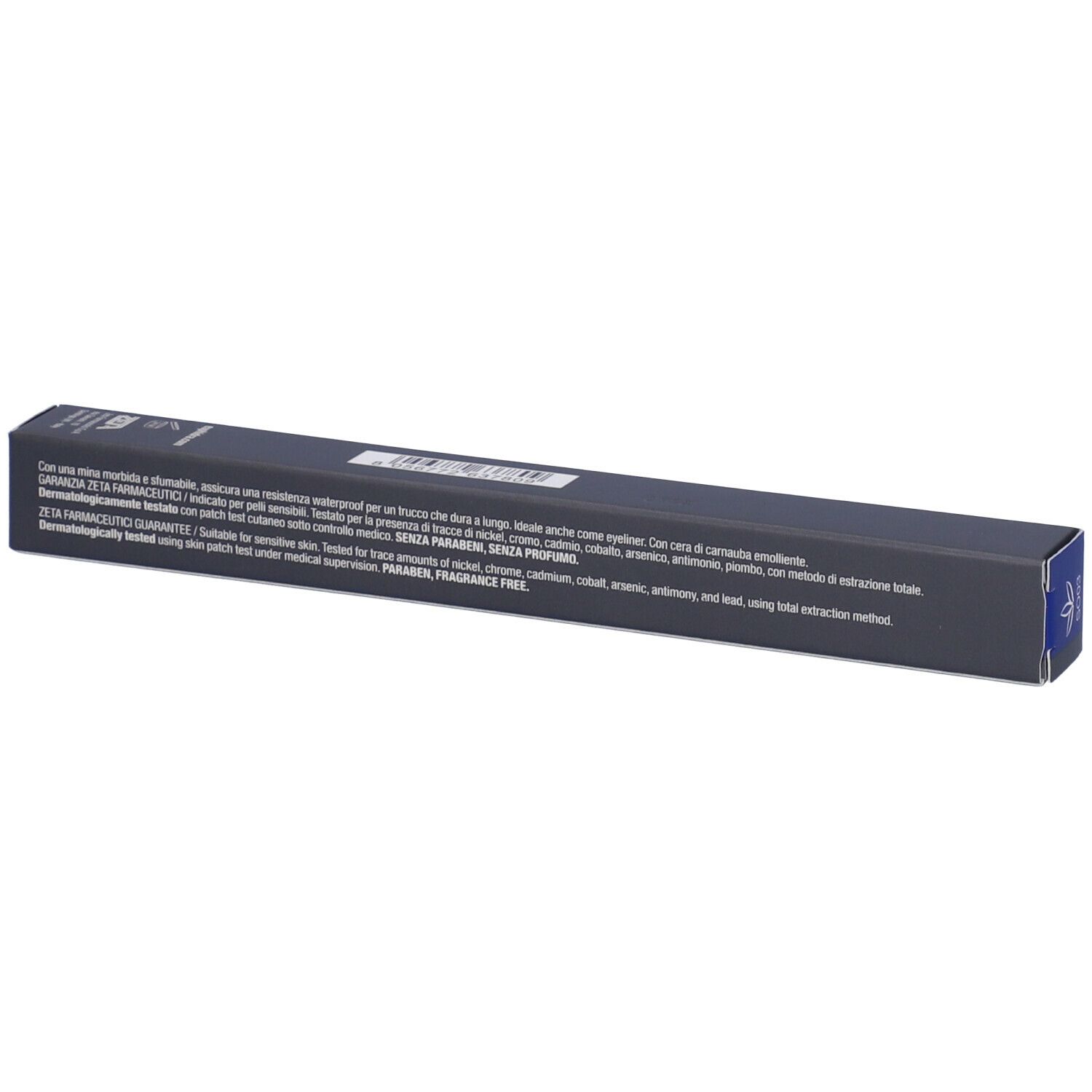 Confezione nera con testo bianco. Contiene Euphidra Stilo Occhi Waterproof SO03 Blu Royal. Peso: 0,35 g.