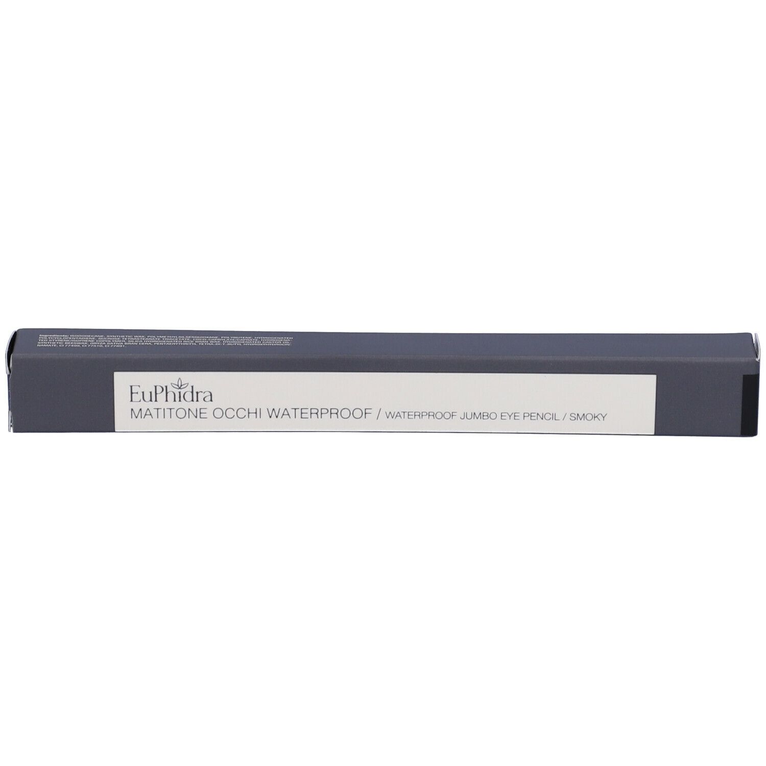 Confezione grigio scuro. Scritta: Euphidra Matitone Occhi Waterproof WP21 Smoky.
