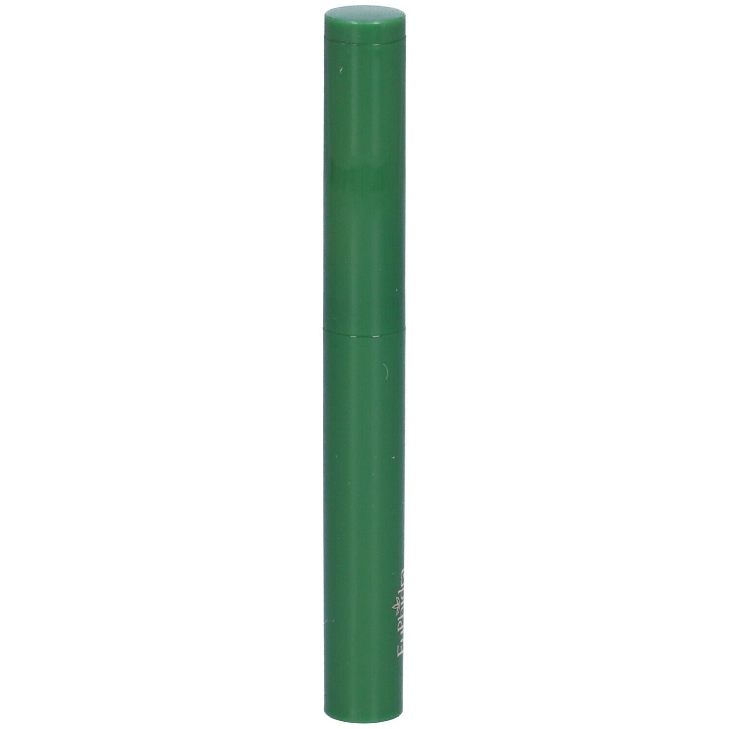 Ombretto verde a forma di stick. Forma cilindrica con tappo. Nessun altro dettaglio.