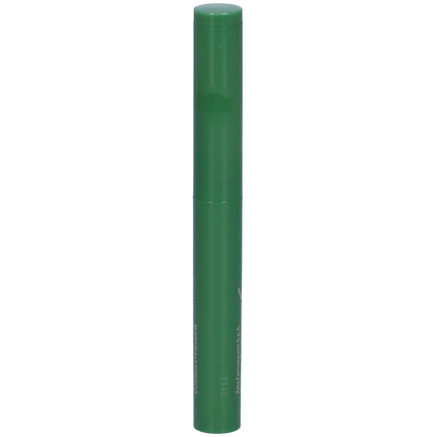 Ombretto verde a forma di stick. Forma cilindrica con tappo. Nessun altro dettaglio.