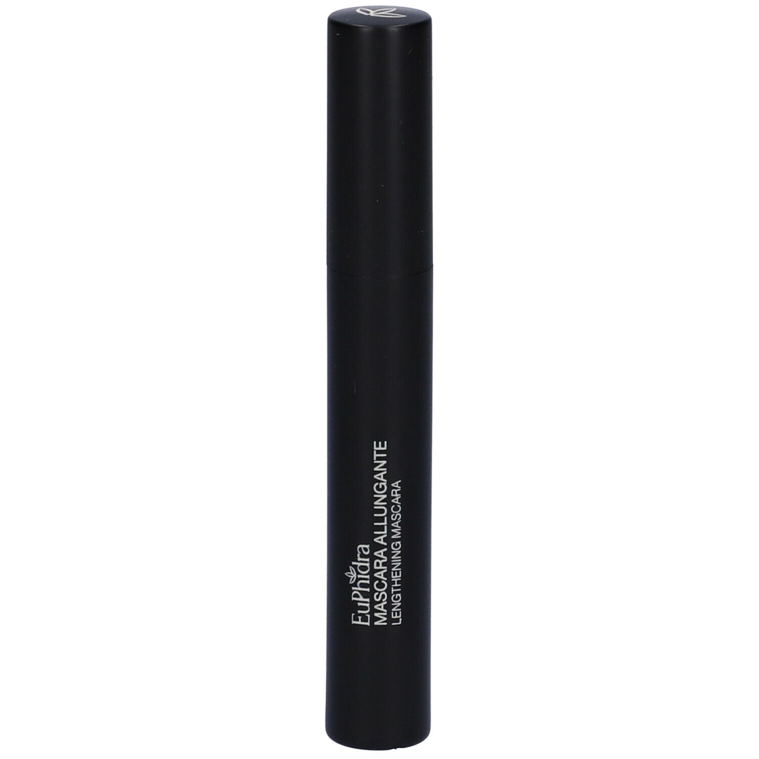 Tubo di mascara nero. Scritta: Euphidra Mascara Allungante Lengthening Mascara.
