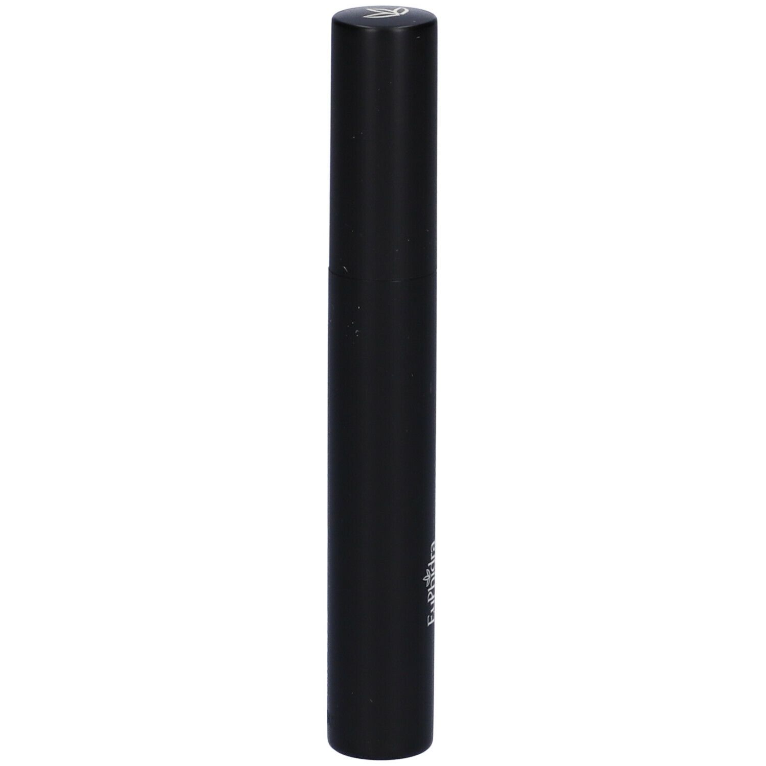 Tubo di mascara nero. Parte superiore con logo. Nessuna altra scritta.
