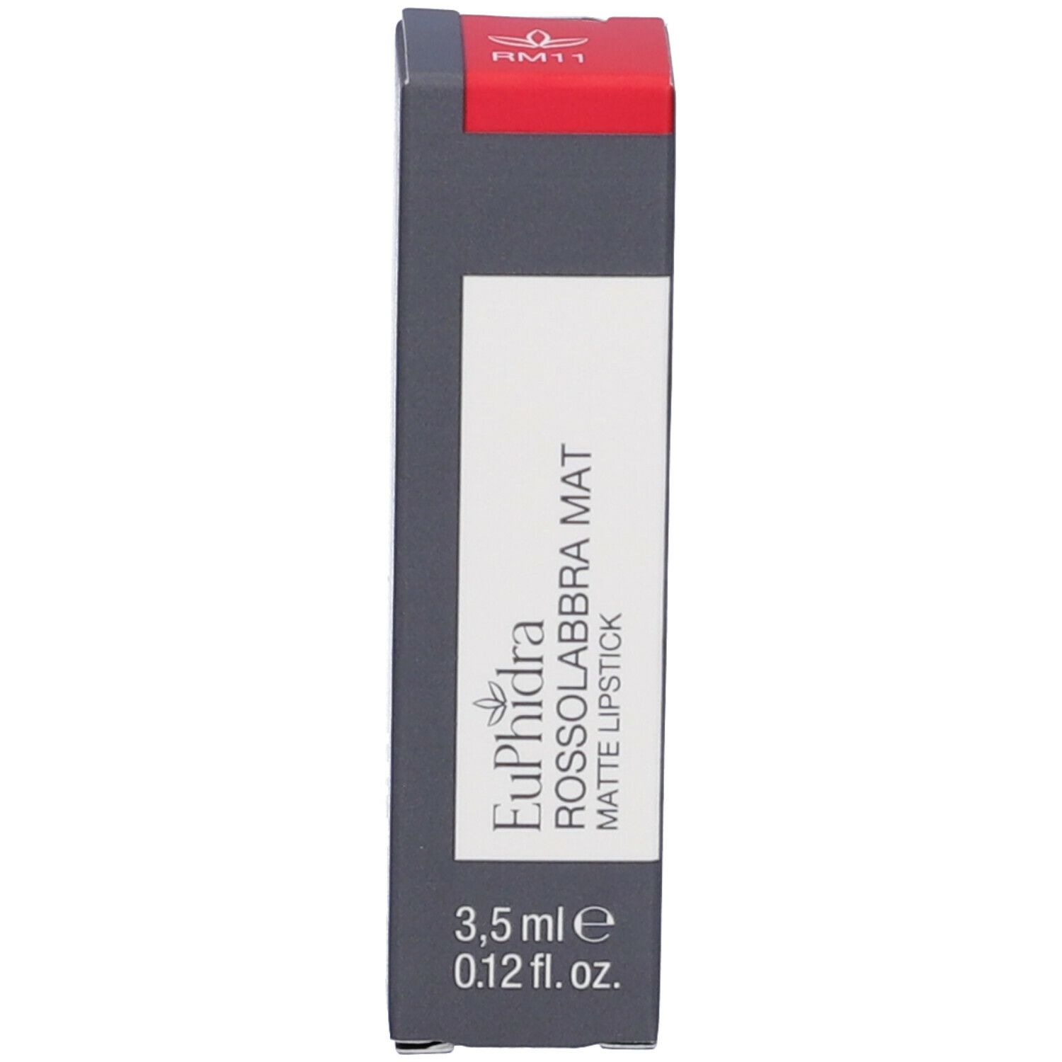 Confezione rossetto con nome del prodotto, marchio Euphidra, 3,5 ml.