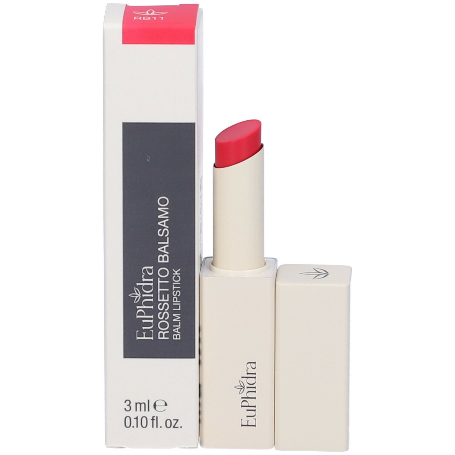 EuPhidra Balsam Lippenstift in Rot. Enthält 3ml.