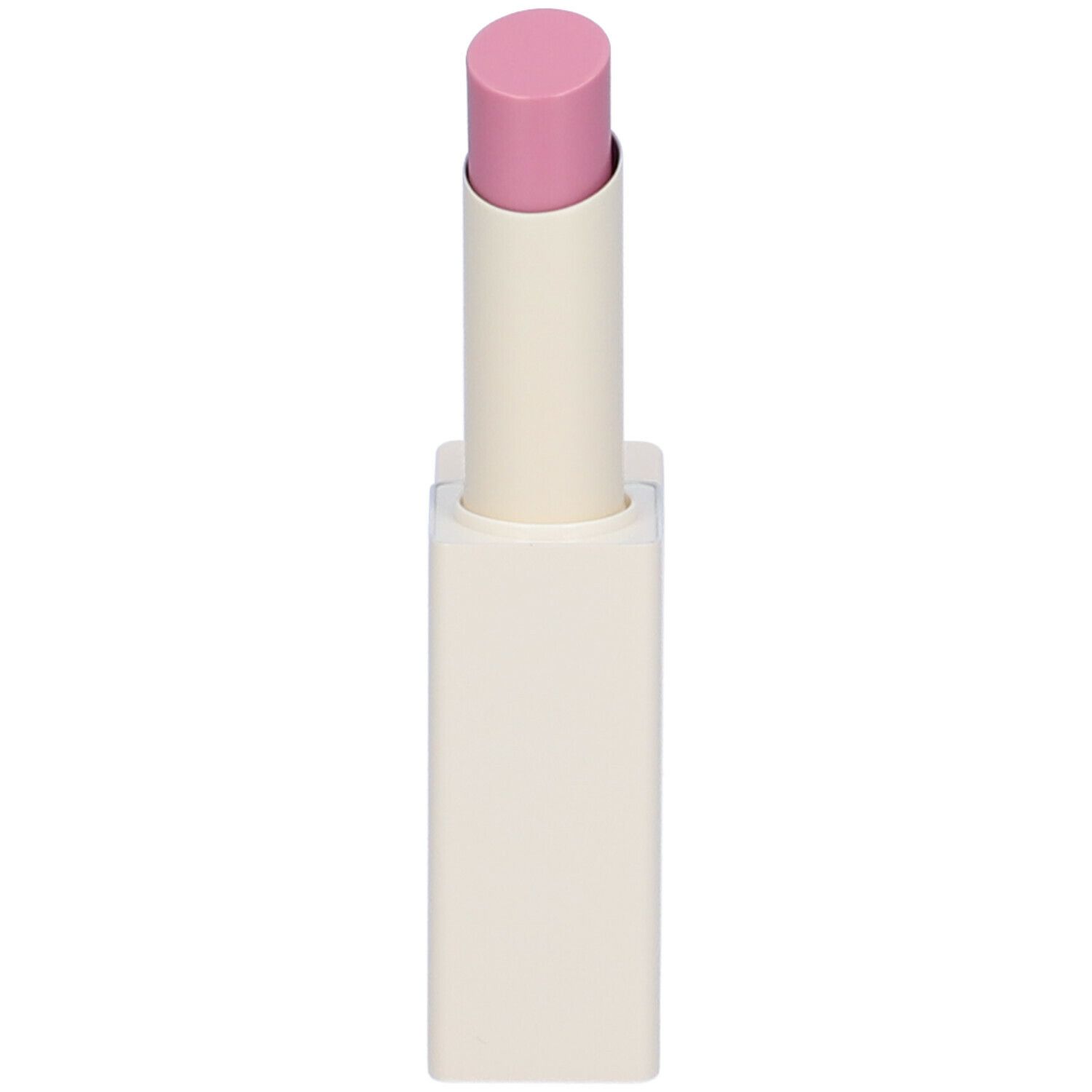 Balsamo labbra rosa chiaro in astuccio bianco. Logo Euphidra sull'astuccio.