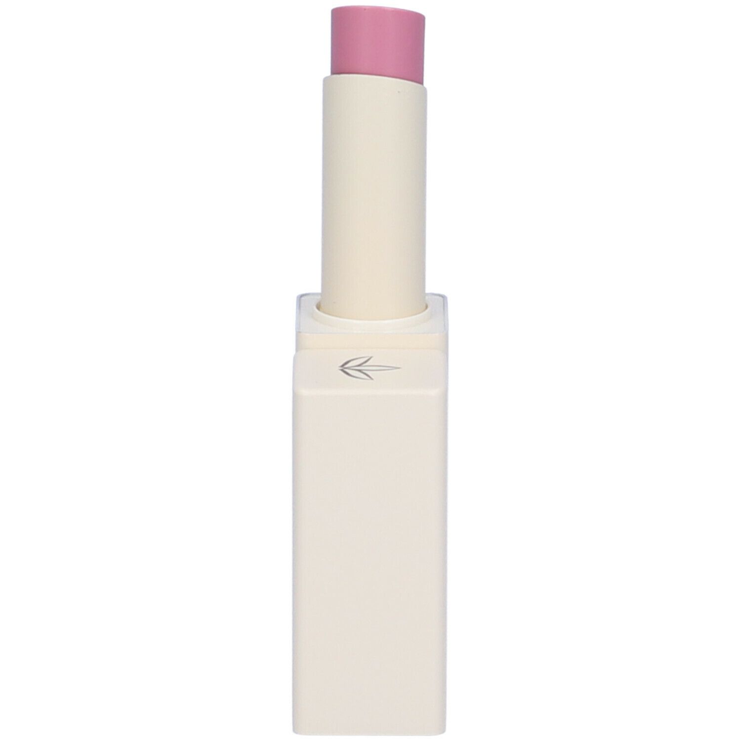 Balsamo labbra rosa chiaro in astuccio bianco. Logo Euphidra sull'astuccio.