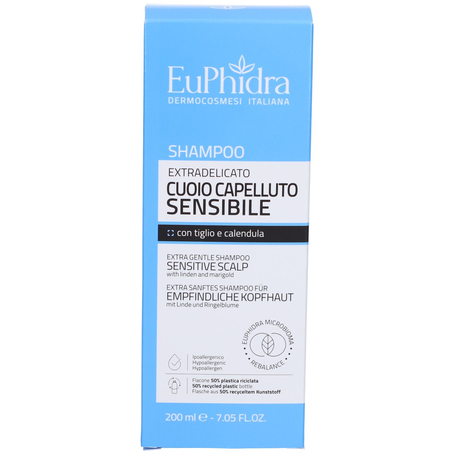 EuPhidra Shampoo Extradelicato Cuoio Capelluto Sensibile, 200 ml.