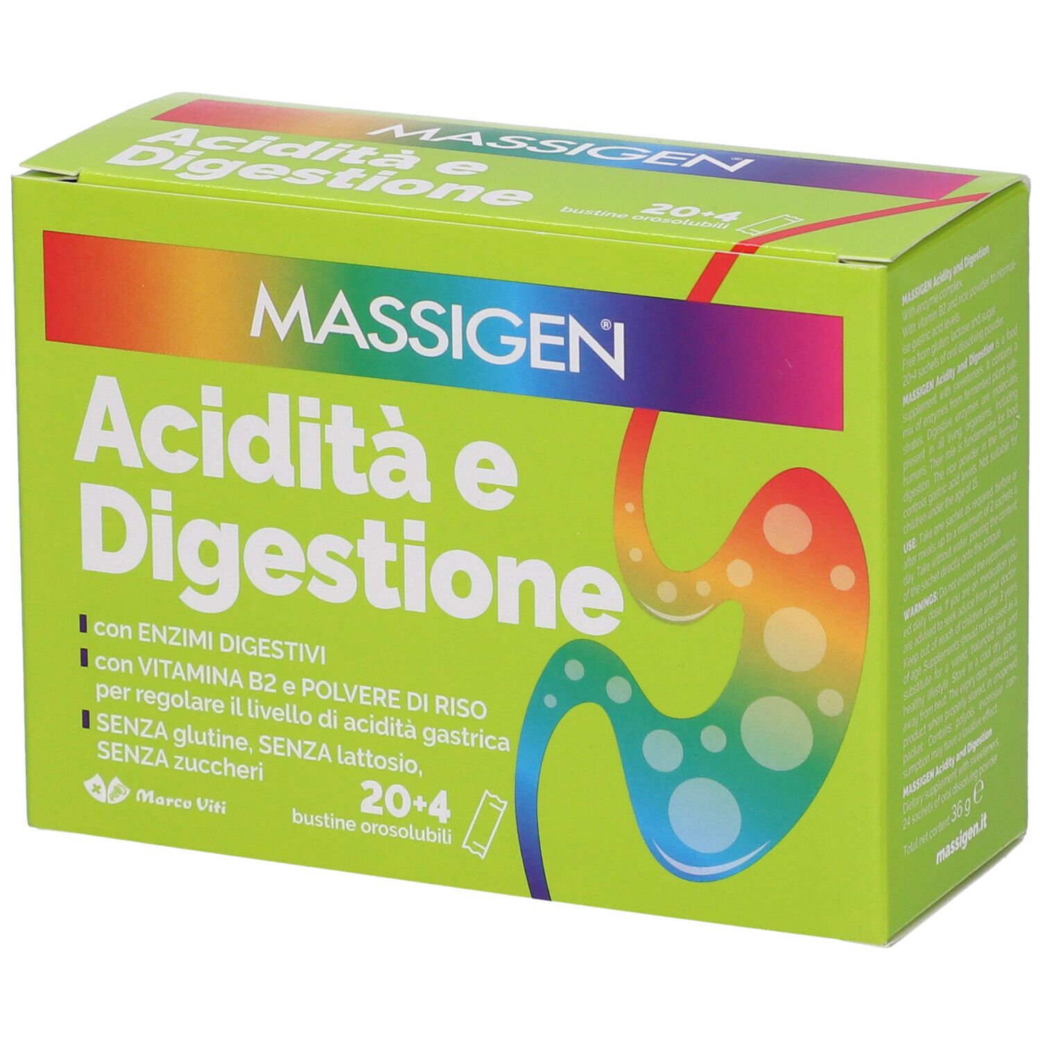MASSIGEN Acidità e Digestione Bustine Orosolubili